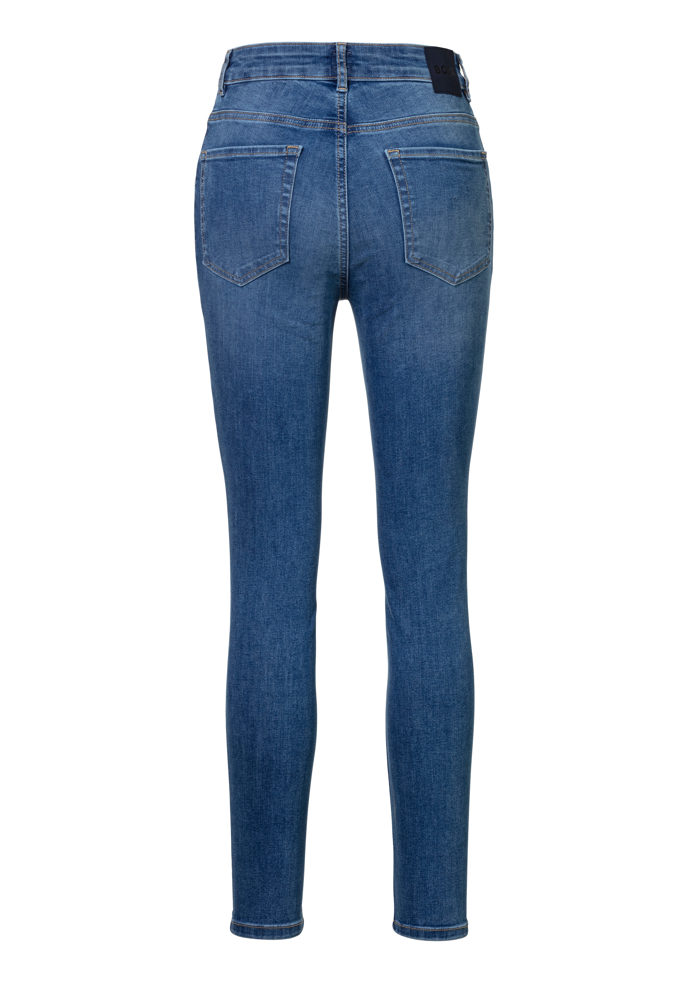 BOSS ORANGE High-waist-Jeans »KITT SKINNY HR BC Premium Damenmode«, mit Leder-Badge