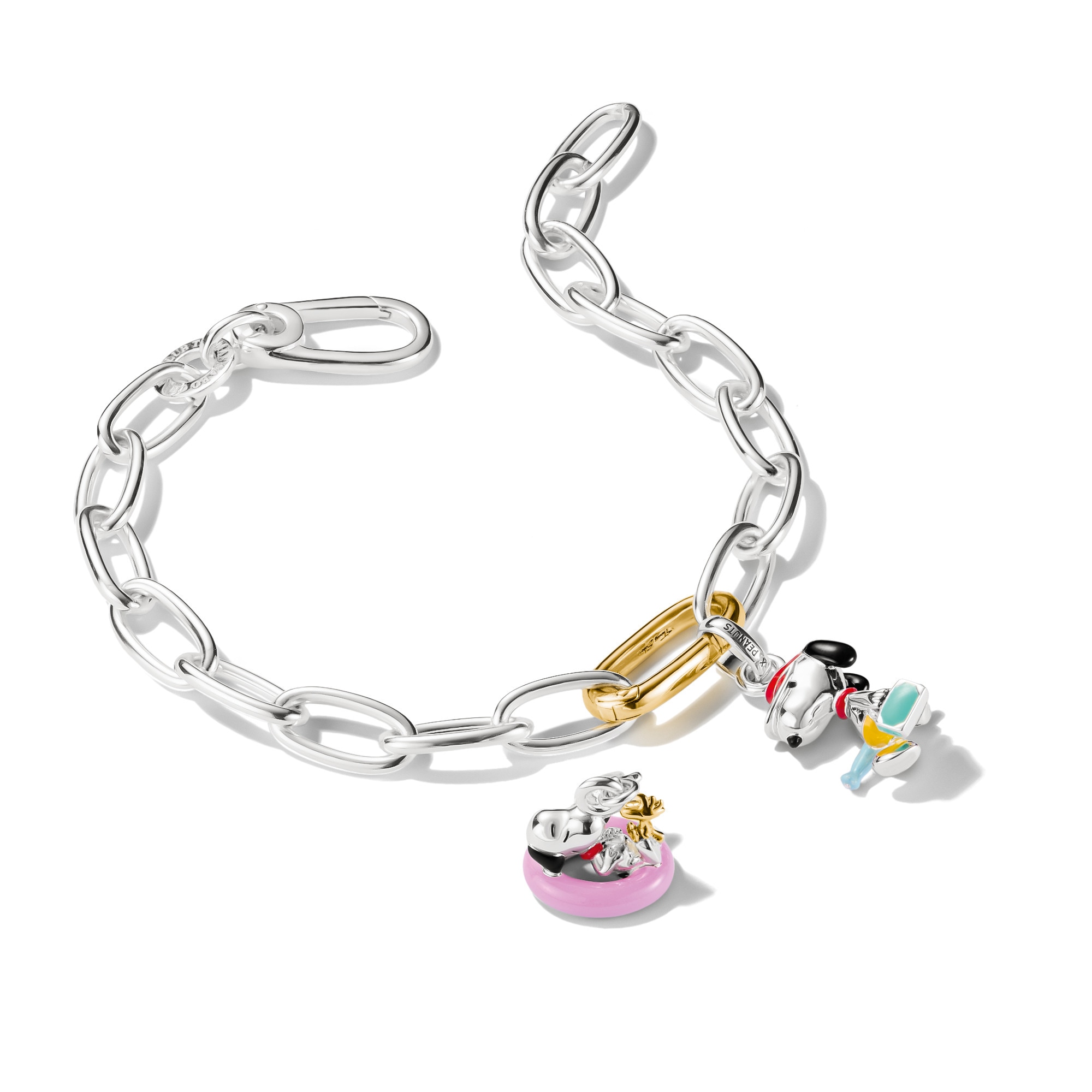 THOMAS SABO Charm-Einhänger »THOMAS SABO x Peanuts Snoopy/Woodstock m.Schwimmring Charm - Original« Emaille