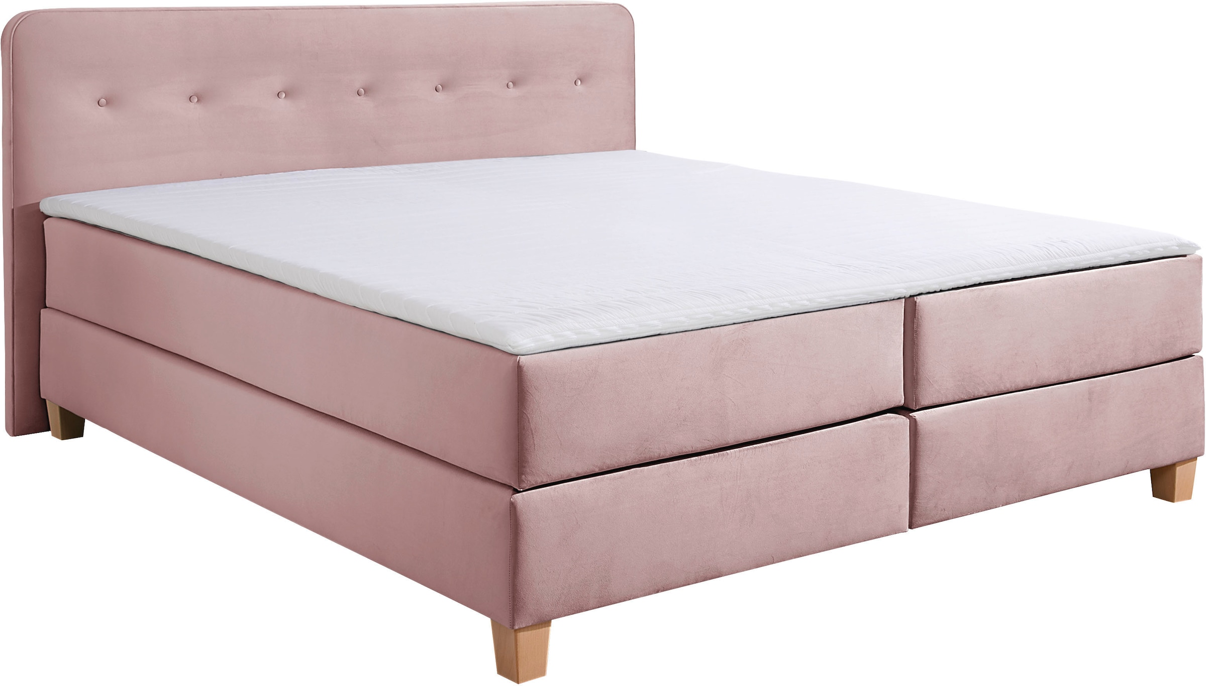 Home affaire Boxspringbett »Fargo« in Überlänge 220 cm, mit Topper, 3 Ausführungen, 4, Breiten