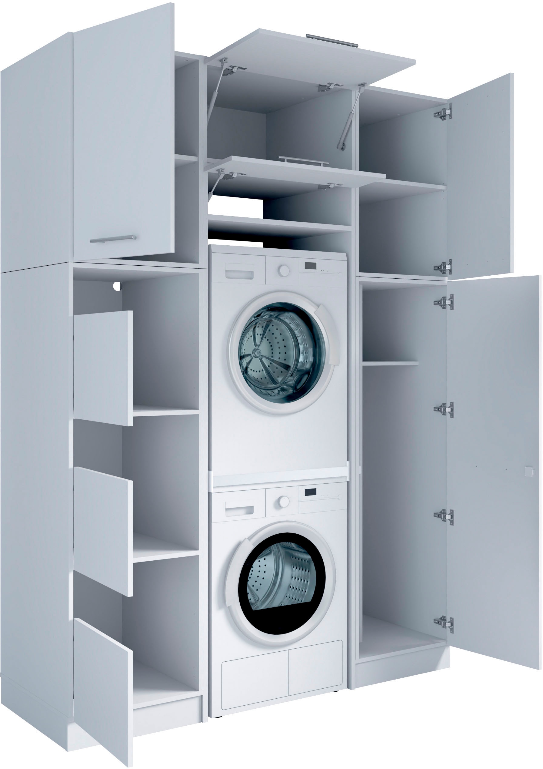Laundreezy Mehrzweckschrank-Set »Laundreezy, 6-tlg. Mehrzweckschrank-Set B/H/T 168/238/68 cm« 6 Stk. tlg.