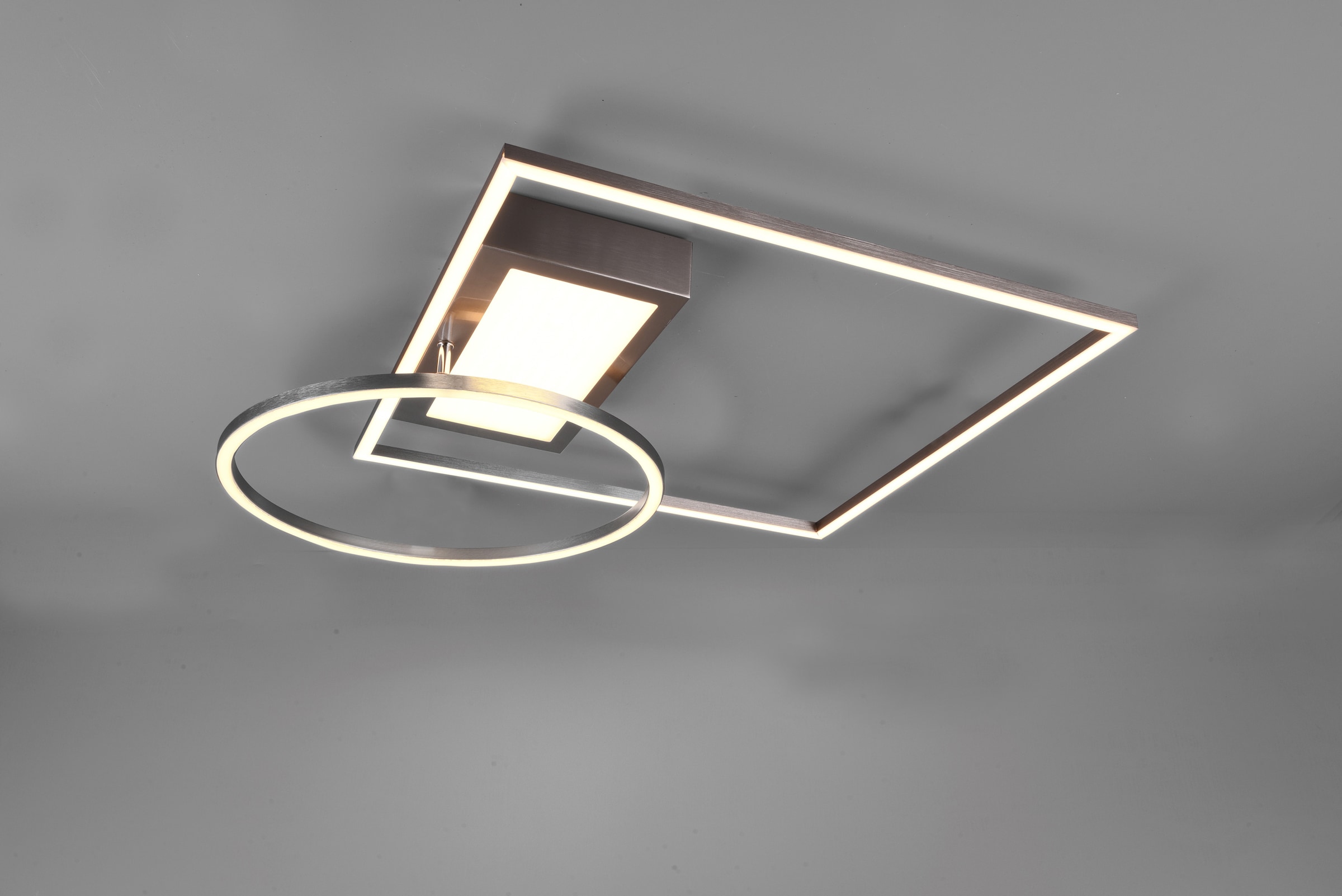 TRIO Leuchten LED Deckenleuchte »Downey« LED-Modul 1 Stk. Farbwechsler Lichtfarbe stufenlos einstellbar, Memory Funktion, intgrierter Dimmer