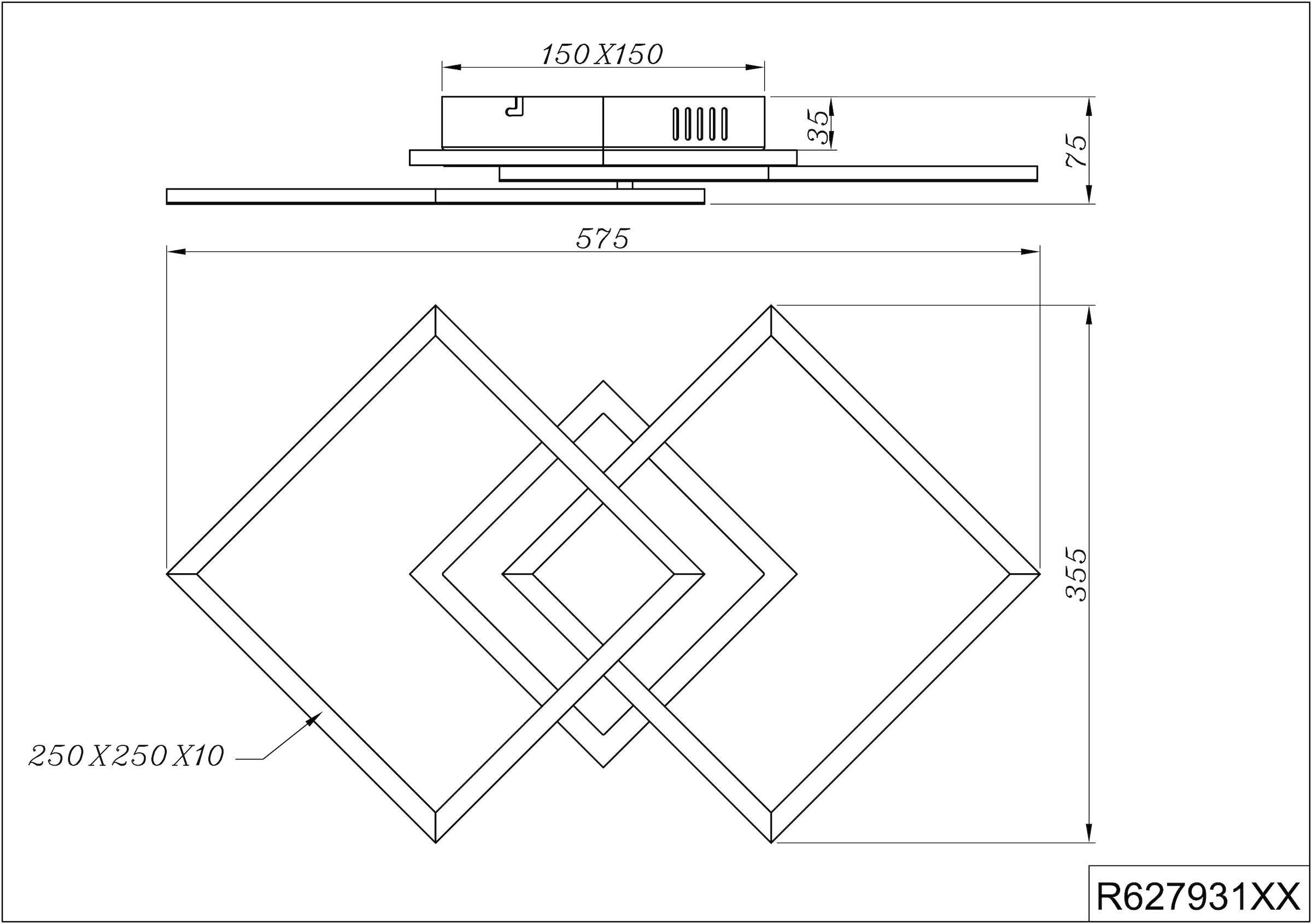 TRIO Leuchten LED Deckenleuchte »Amy«, 1 flammig-flammig, LED Deckenlampe