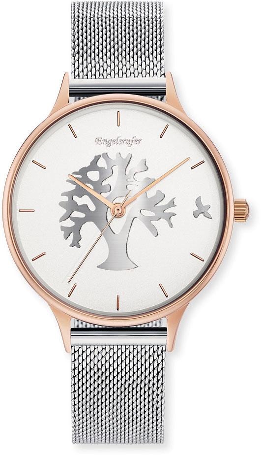 Engelsrufer Quarzuhr »Lebensbaum« Armbanduhr, Damenuhr, Edelstahlarmband, analog