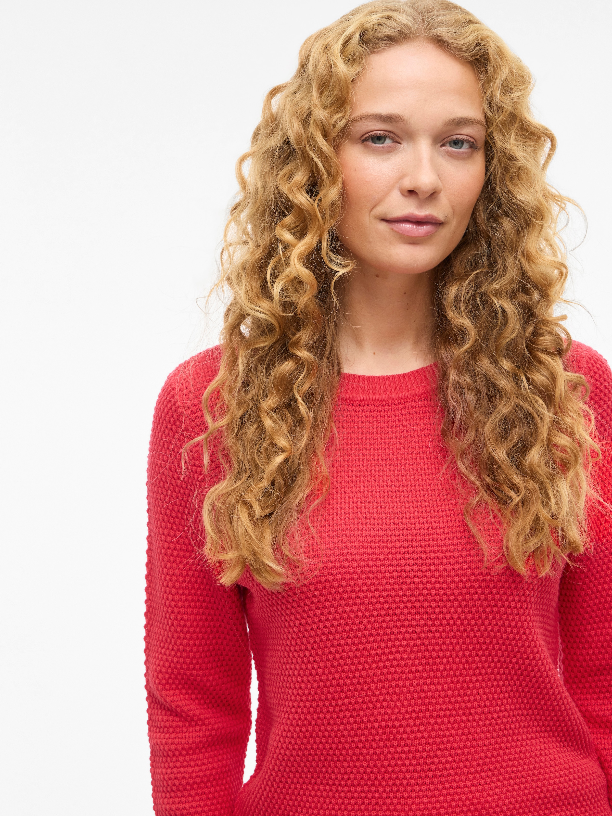 Vila Rundhalspullover »VIDALO O-NECK L/S KNIT TOP- NOOS« Baumwolle, regular fit