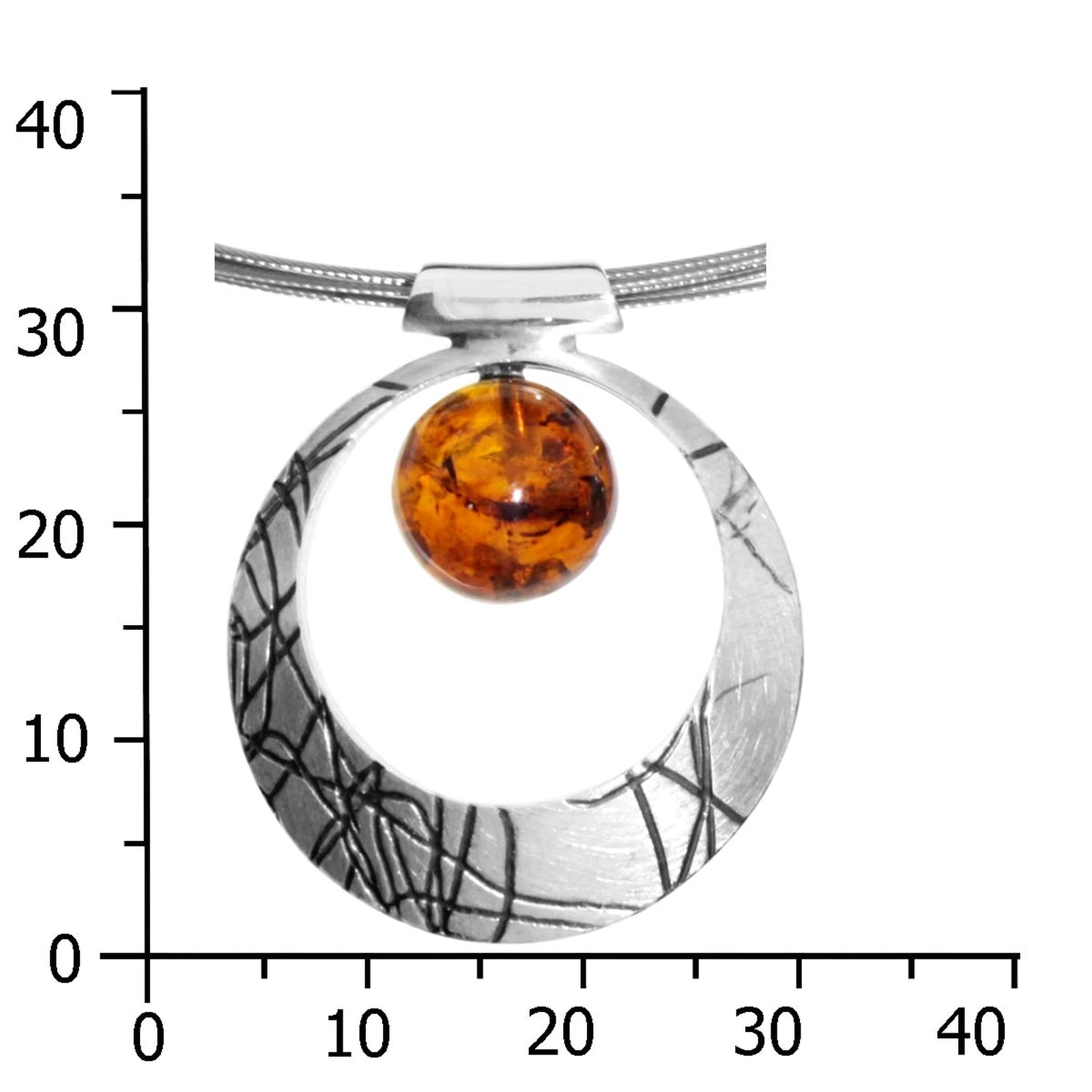 OSTSEE-SCHMUCK Kette mit Anhänger »- Rabia-Sarah Vicenca - Silber 925/000 - Bernstein«