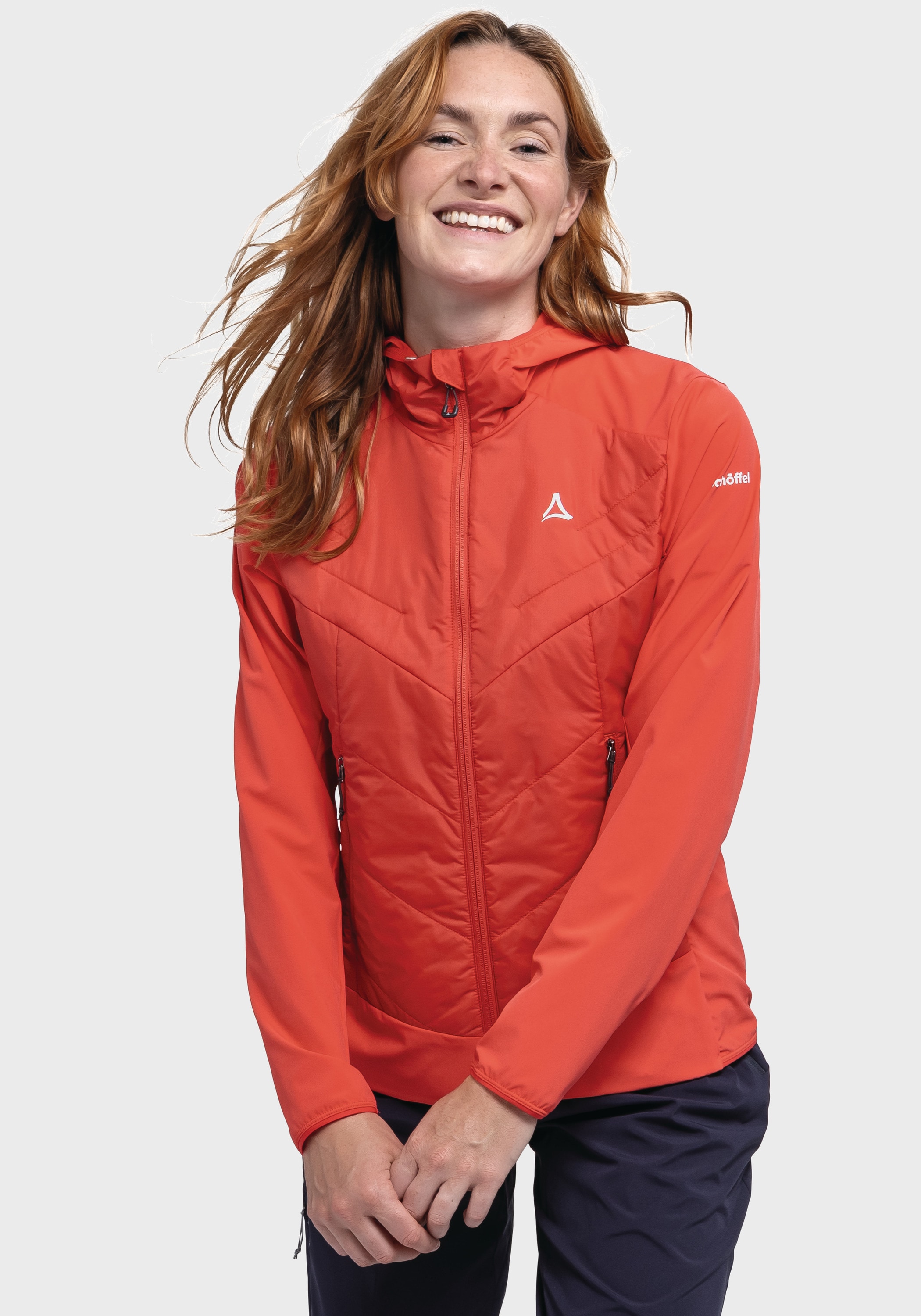 Schöffel Funktionsjacke »Hiking Hybrid Jk Style Blaueis WMS«, mit Kapuze