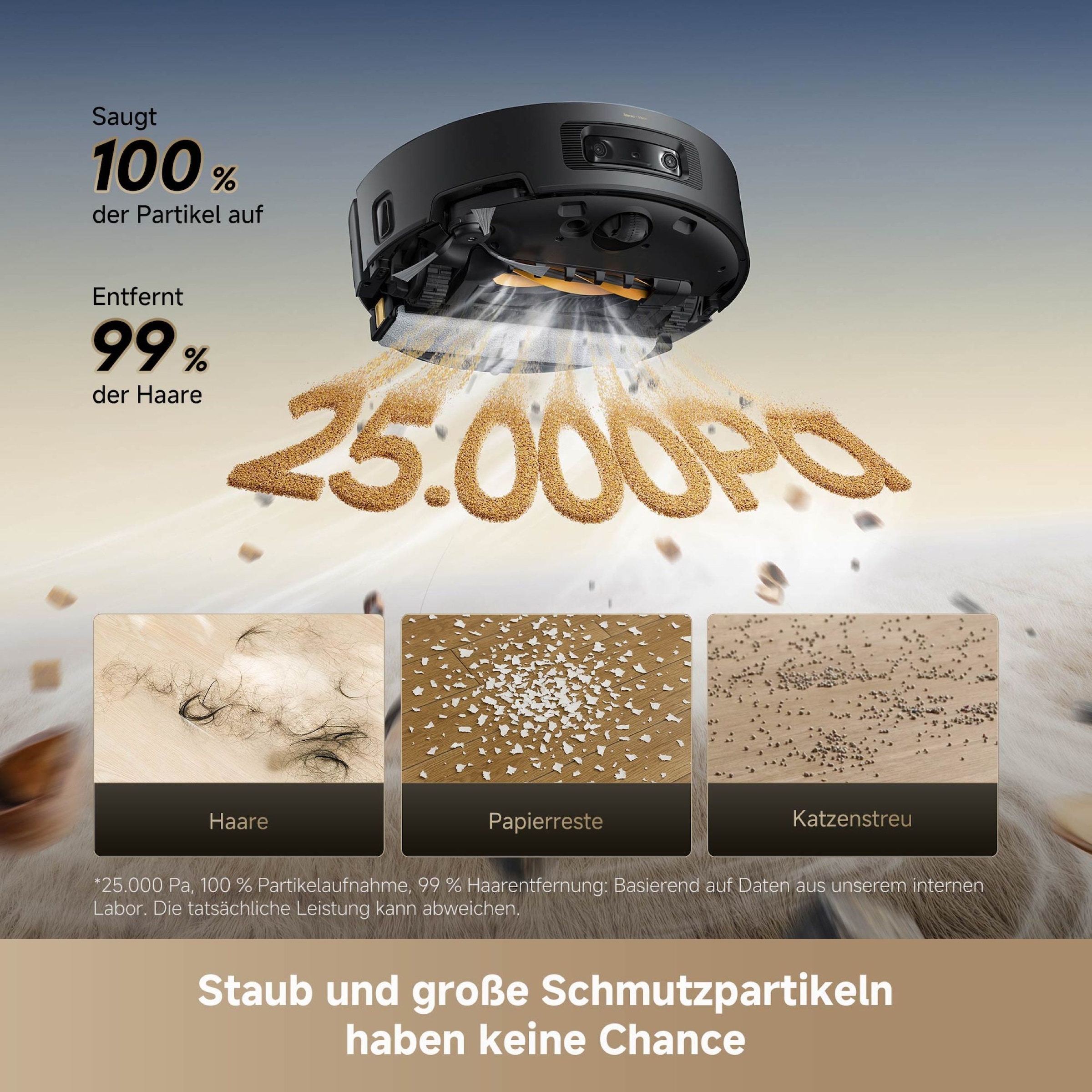 Dreame Nass-Trocken-Saugroboter »Aqua10 Ultra Track Complete« Warmwasser-Wischsystem, überwindet Hindernisse, 25.000 Pa Saugkraft