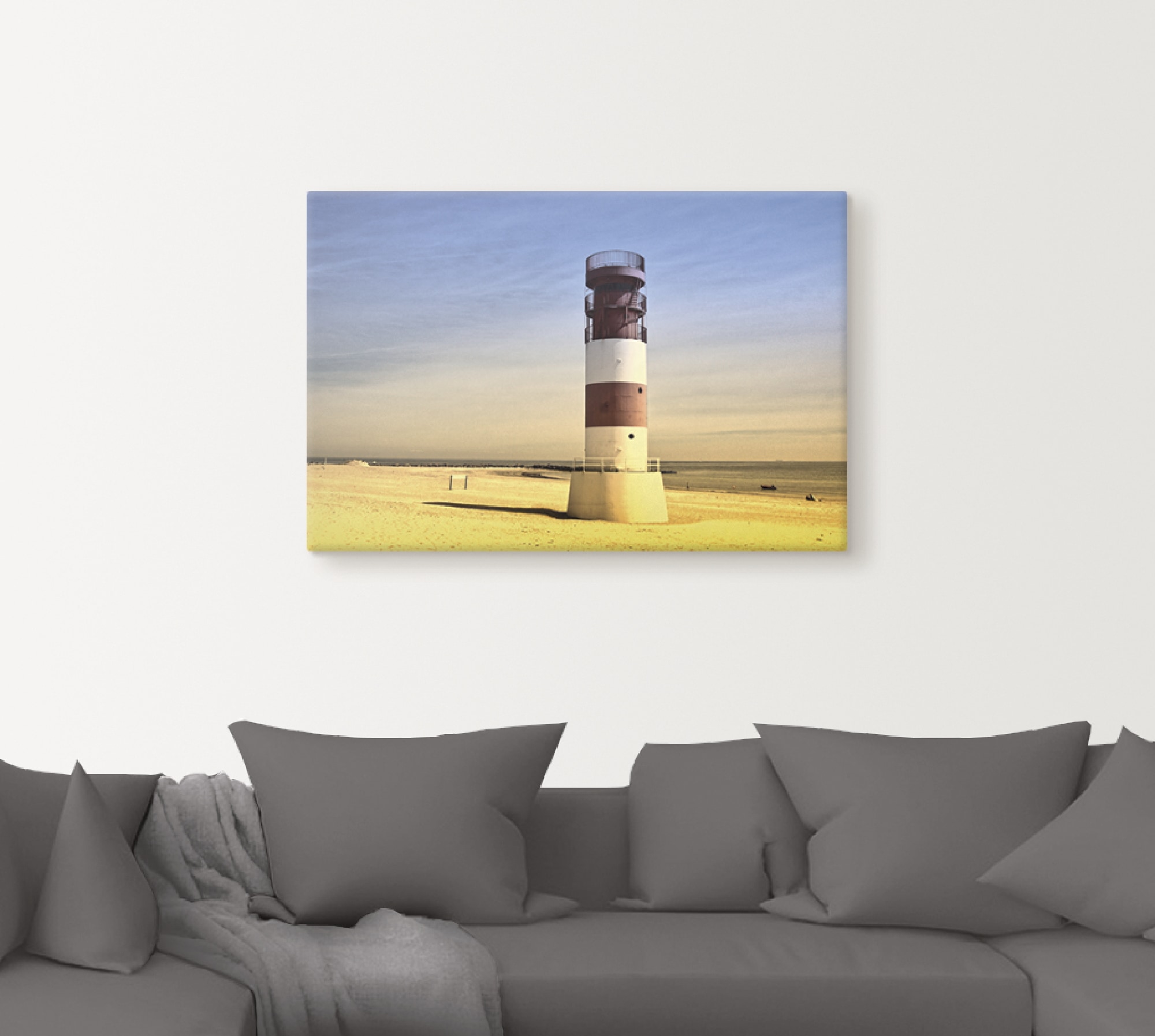 Artland Wandbild »Leuchtturm auf Helgoland Düne«, Gebäude, (1 St.), als Alubild, Leinwandbild, Wandaufkleber oder Poster in versch. Größen