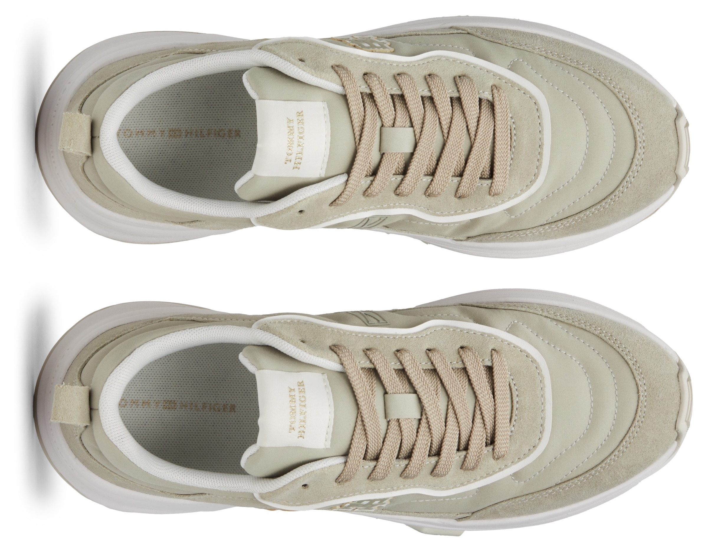 Tommy Hilfiger Plateausneaker »CHUNKY RUNNER VENTILE«, Freizeitschuh, Halbschuh, Schnürschuh mit TH-Monogramm