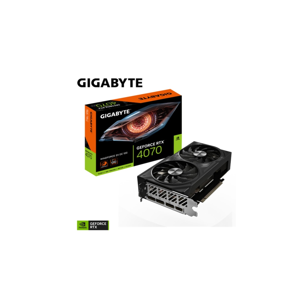 Gigabyte Grafikkarte »GeForce RTX 4070 WINDFORCE 2X OC 12G«