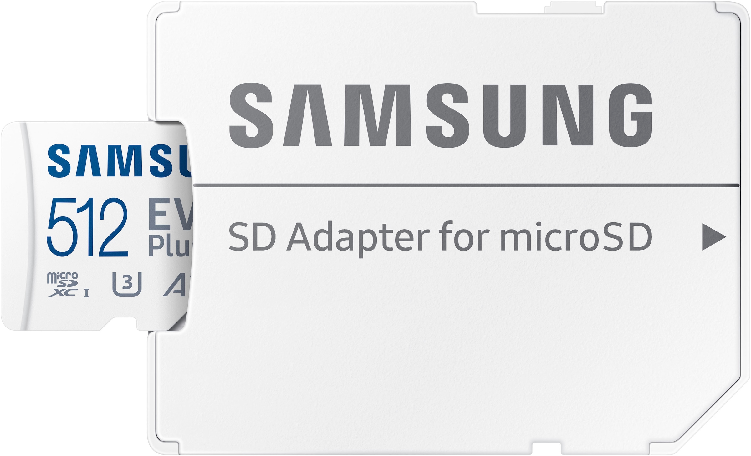 Samsung Speicherkarte »EVO Plus (2024) 512GB inkl. SD-Adapter«, (Video Speed Class 30 (V30)/UHS Speed Class 3 (U3) 160 MB/s Lesegeschwindigkeit)