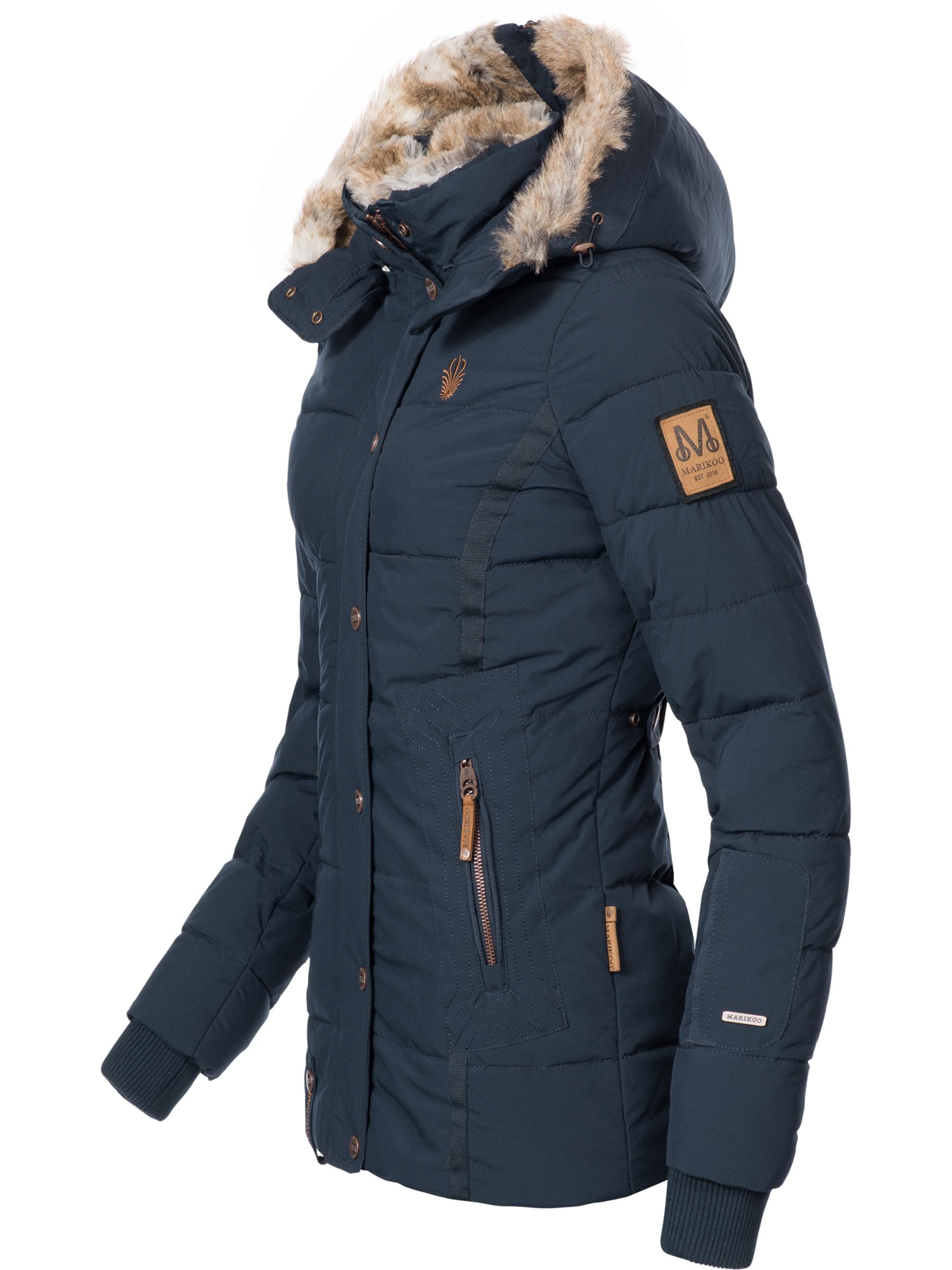 Marikoo Winterjacke »Winterjacke Nekoo«, mit Kapuze, stylische Damen Steppjacke mit großer Kapuze