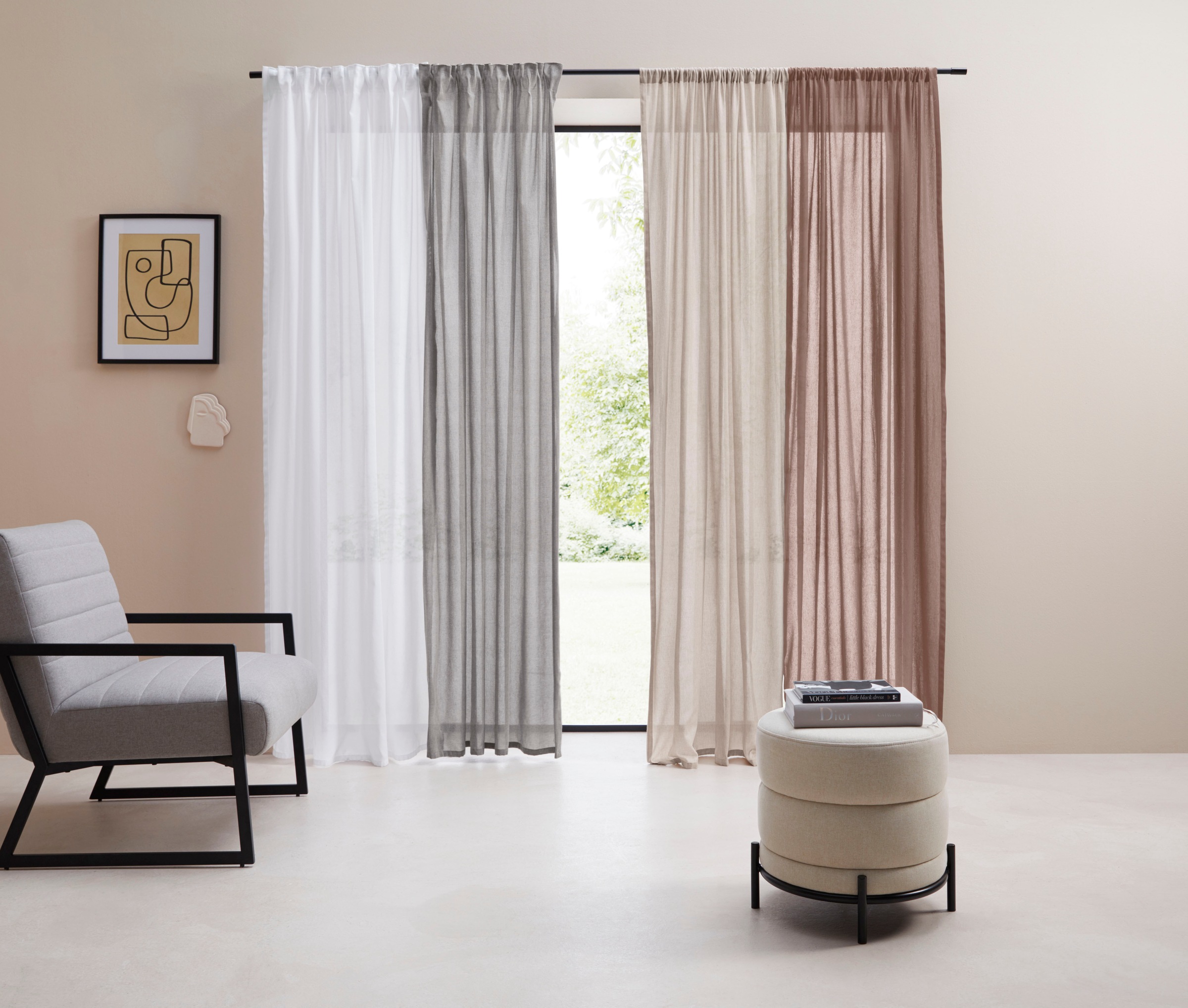 LeGer Home by Lena Gercke Vorhang »Lanea«, (1 St.), Leinenoptik, 1 Schal, verschiedene Größen
