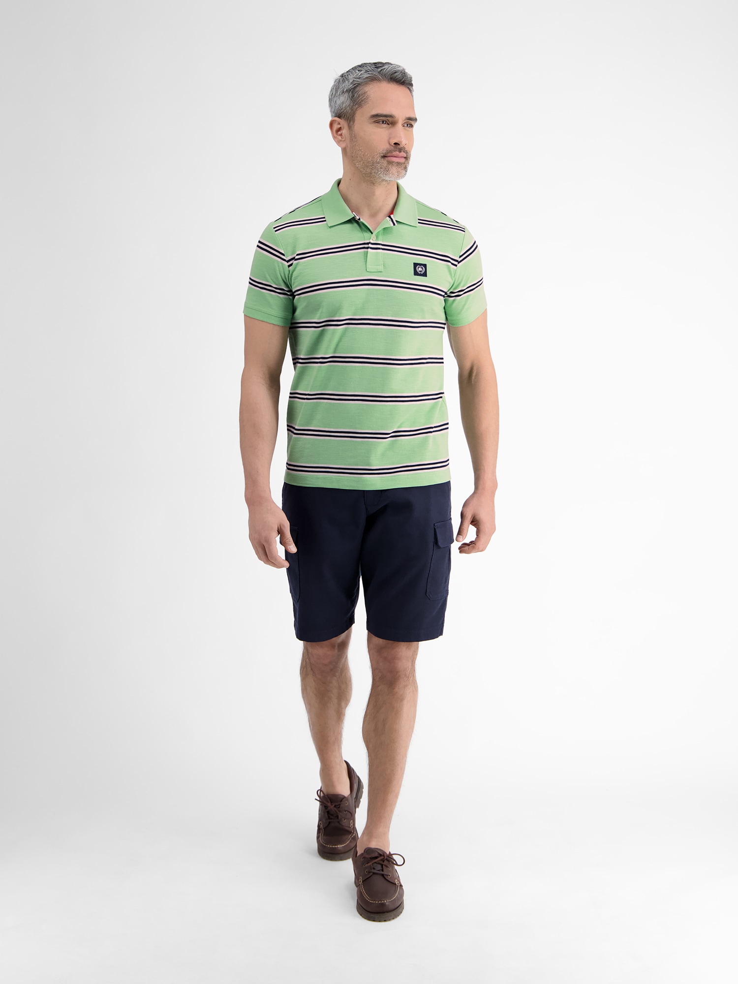 LERROS Poloshirt »LERROS Herren Poloshirt in Rugby-Optik«