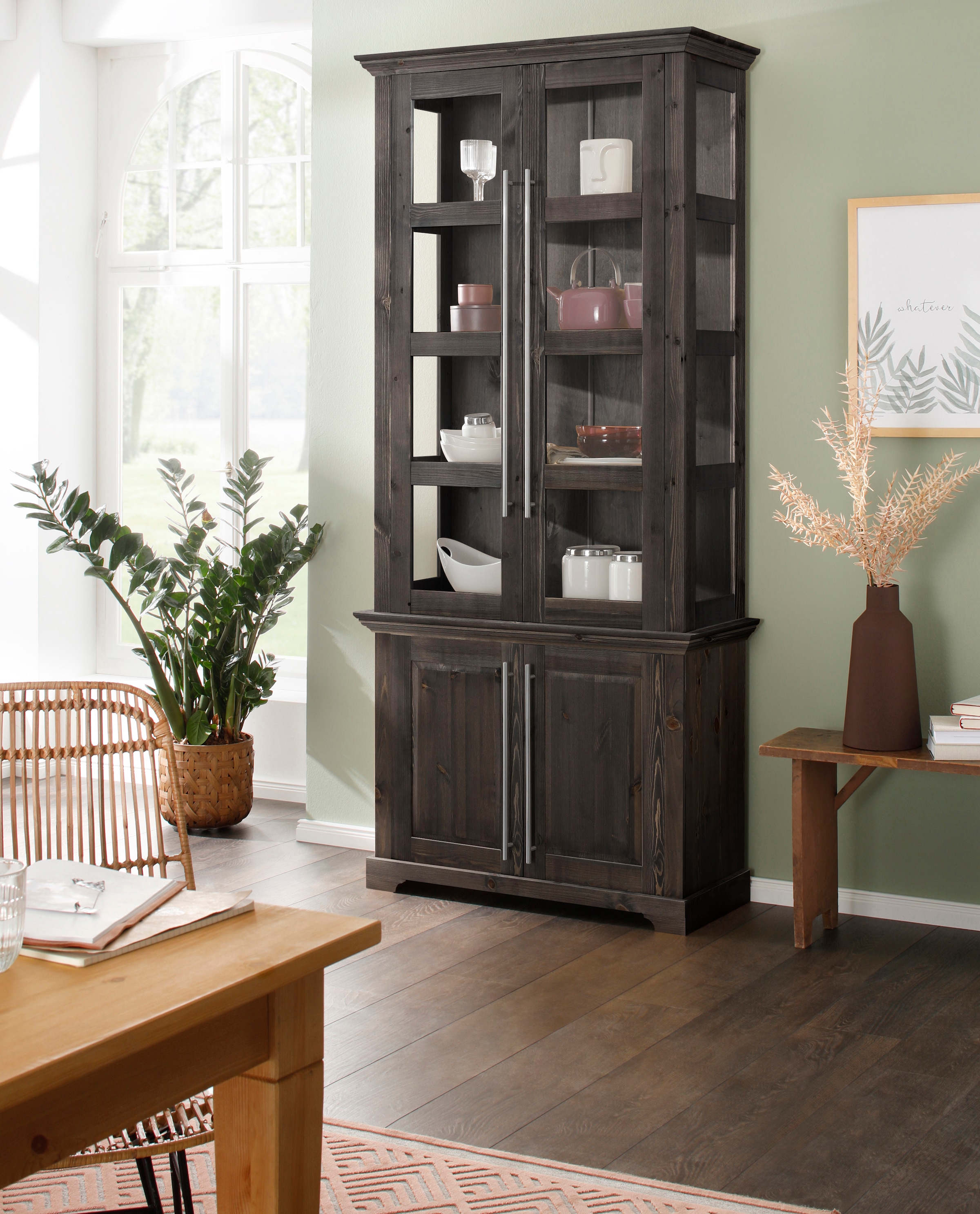 Home affaire Vitrine »Meliss«, aus massiver Kiefer, FSC® zertifiziert, Breite 94 cm