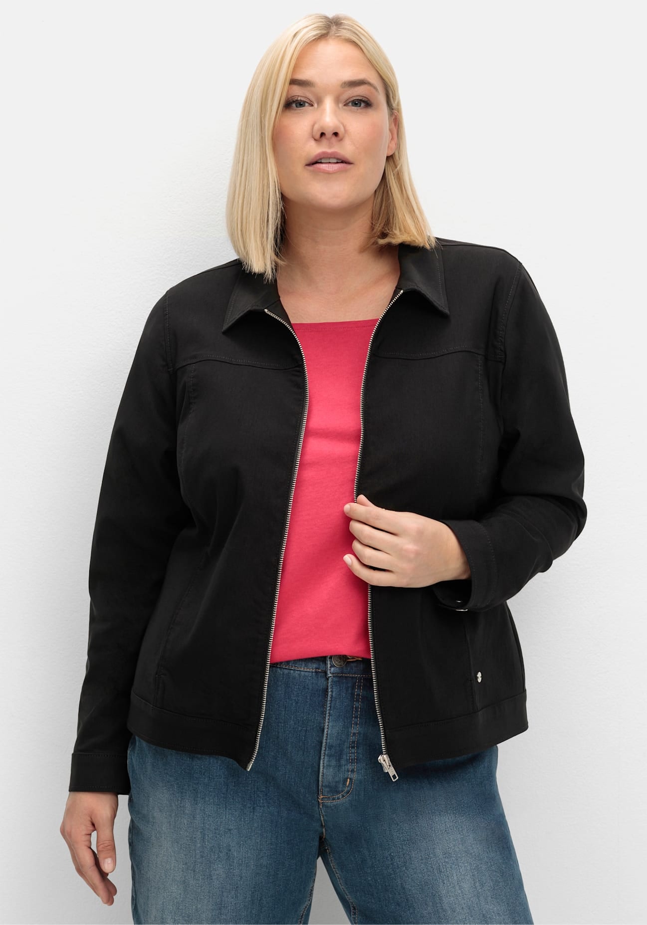Sheego Kurzjacke, ohne Kapuze
