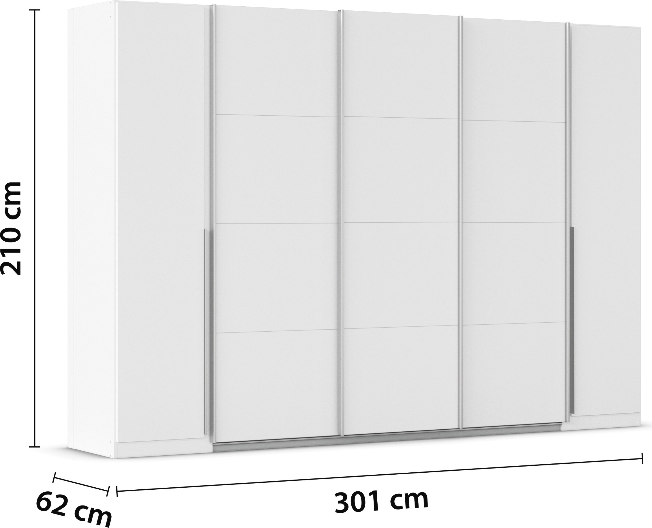 rauch Schwebetürenschrank »Agordo« im angesagten Mix aus Dreh- und Schwebetüren,  durchdachte Innenausstattung, in zwei Griff-Farben MADE IN GERMANY