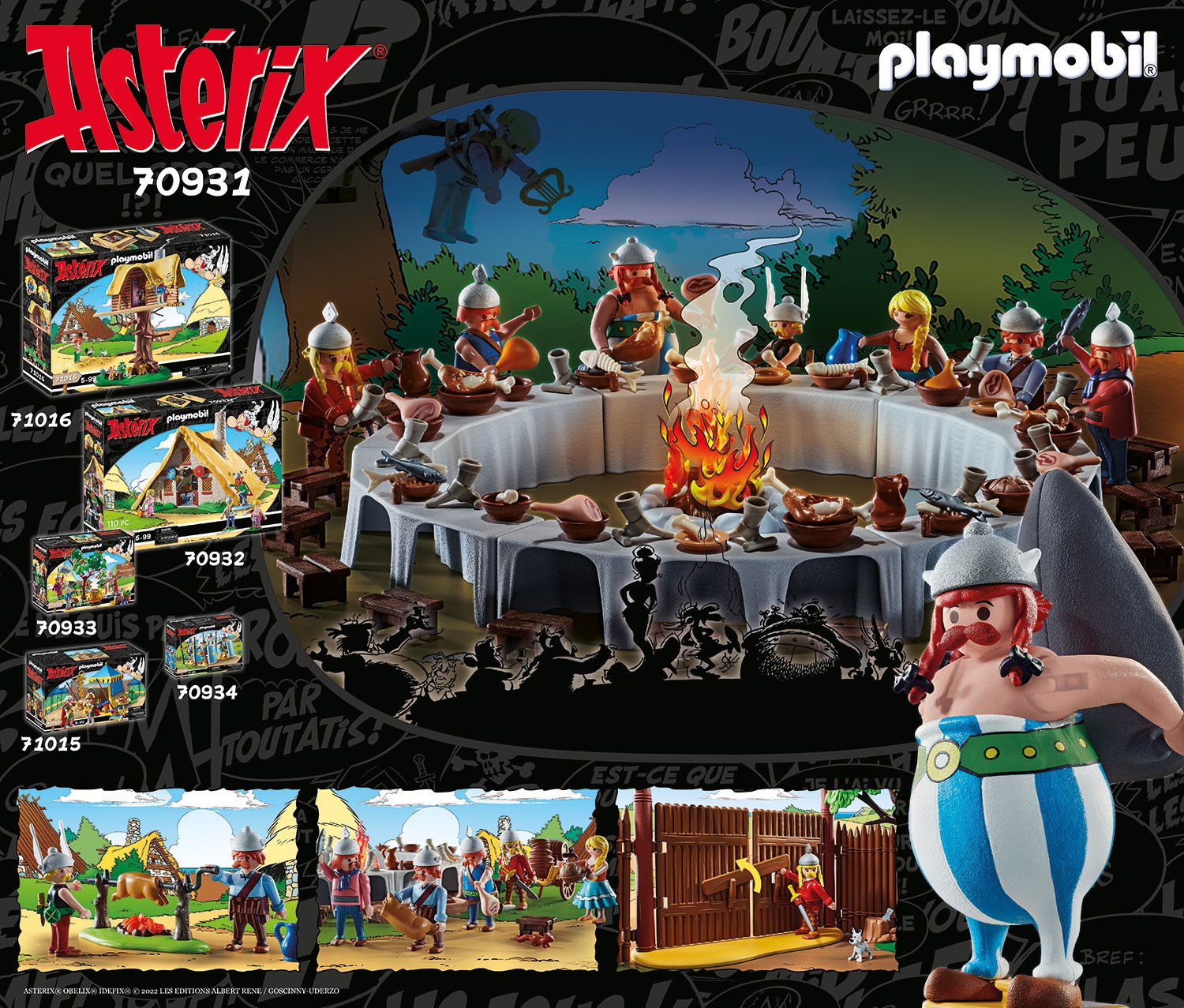 Playmobil® Konstruktions-Spielset »Großes Dorffest (70931), Asterix«, (310 St.), Made in Germany