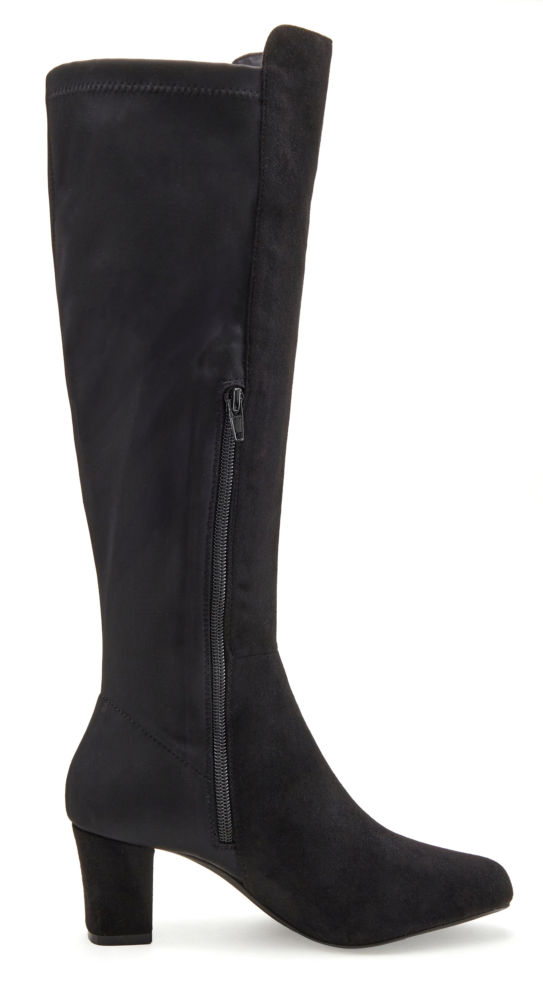 LASCANA Stiefel, mit Stretcheinsatz und Langschaft, Stiefelette, Langer Stiefel VEGAN