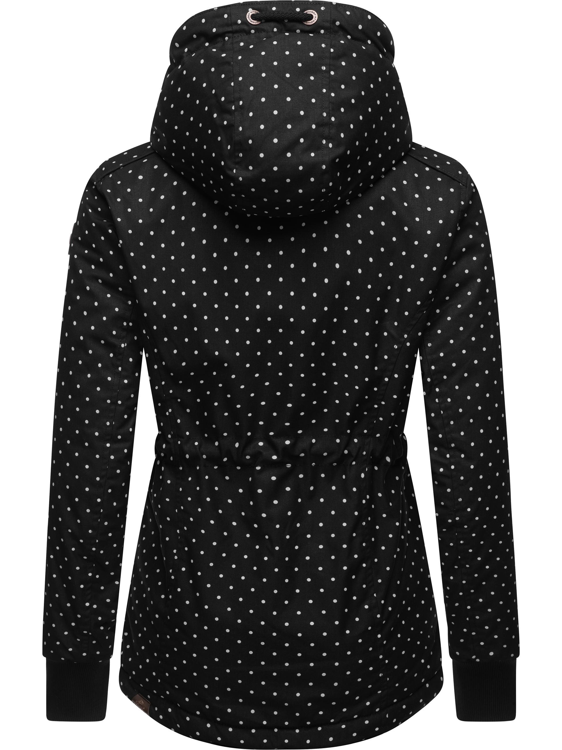 Ragwear Winterjacke »Winterjacke Danka Dots Intl.«, mit Kapuze, stylische Winter Outdoorjacke mit Kapuze