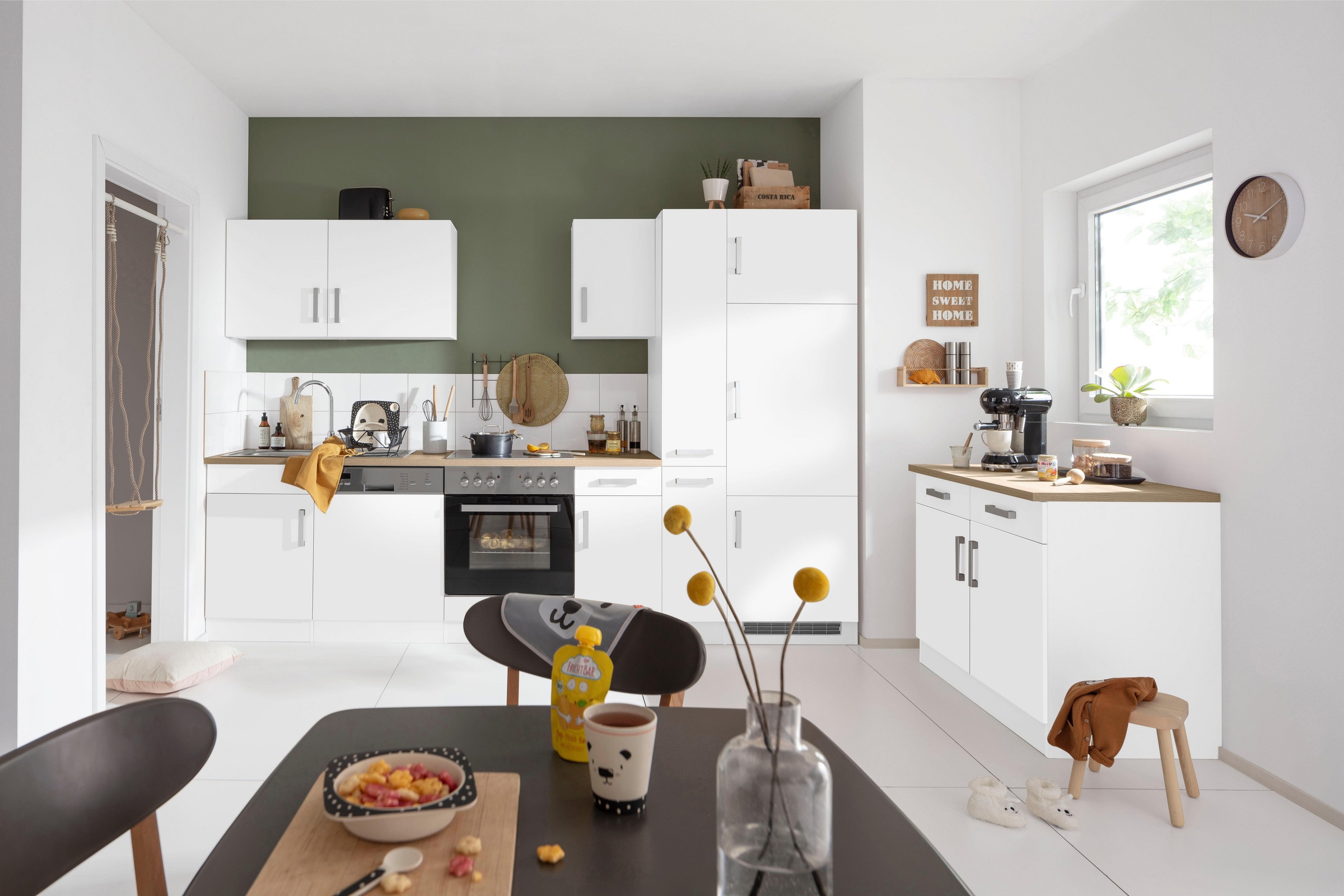 KOCHSTATION Küchenzeile »KS-Gera« Breite 300 cm, wahlweise mit E-Geräten, mit Arbeitsplatte