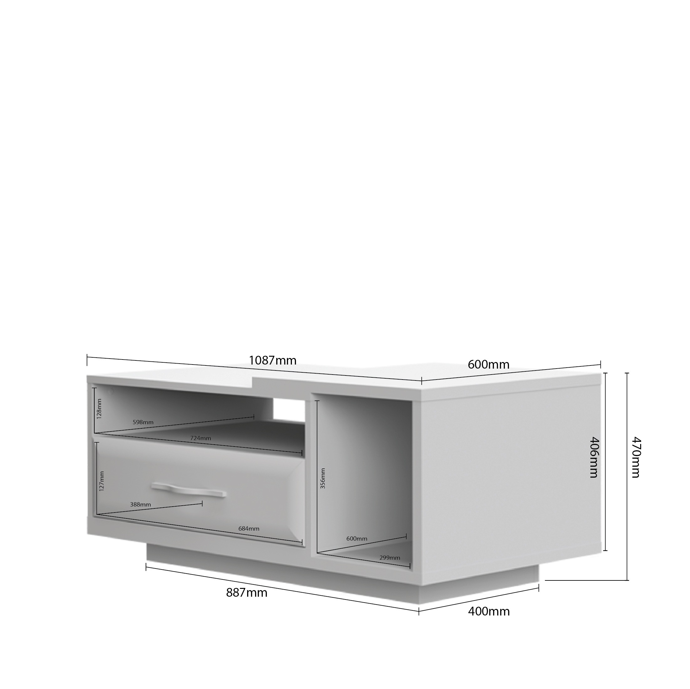 Home affaire Couchtisch »Gala«, (H/B/T): 47/116/70cm), Tischplatte in Beigeton UV-lackiert kratzfest, hochglänzend