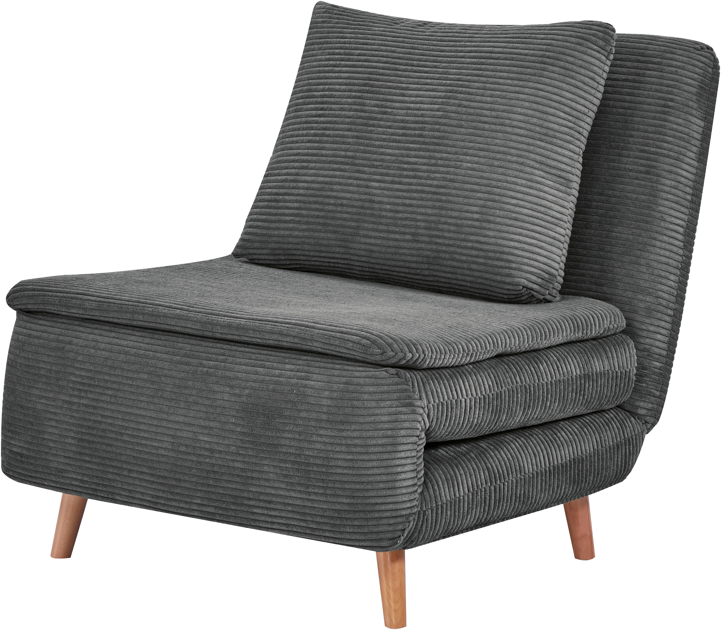 INOSIGN Sessel »AINSLEY« wandelbar zum Gästebett, Schlafsofa, Webstoff u. Cord-Bezug