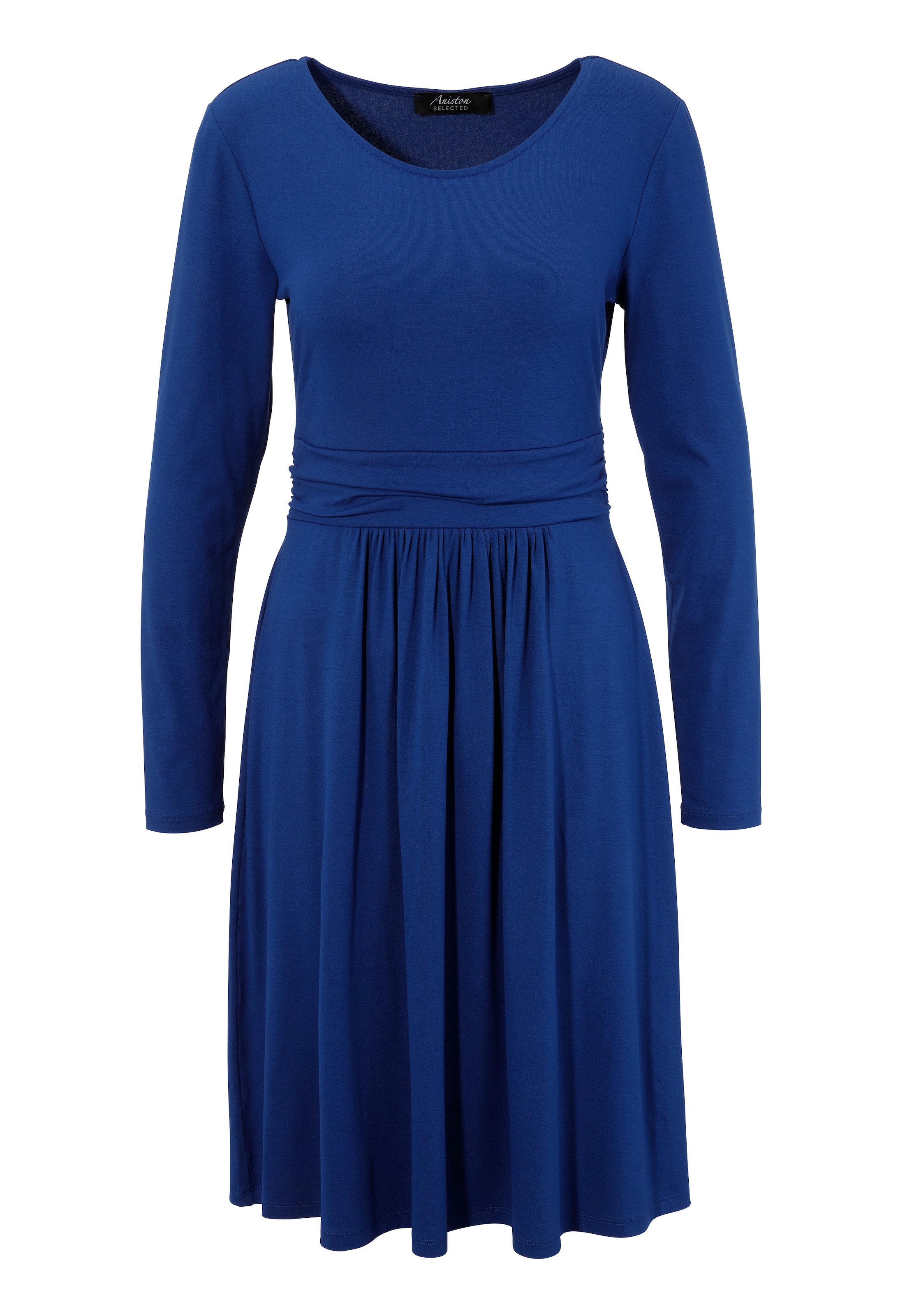 Aniston SELECTED Jerseykleid, mit gerafftem Taillenbund; unifarben