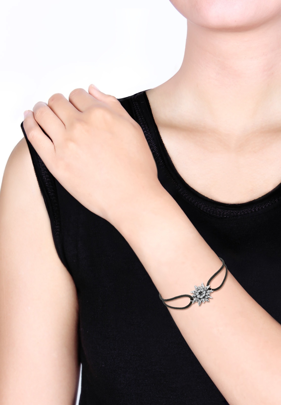 Elli Armkette »Armband Edelweiß Tracht Kristalle 925 Silber«