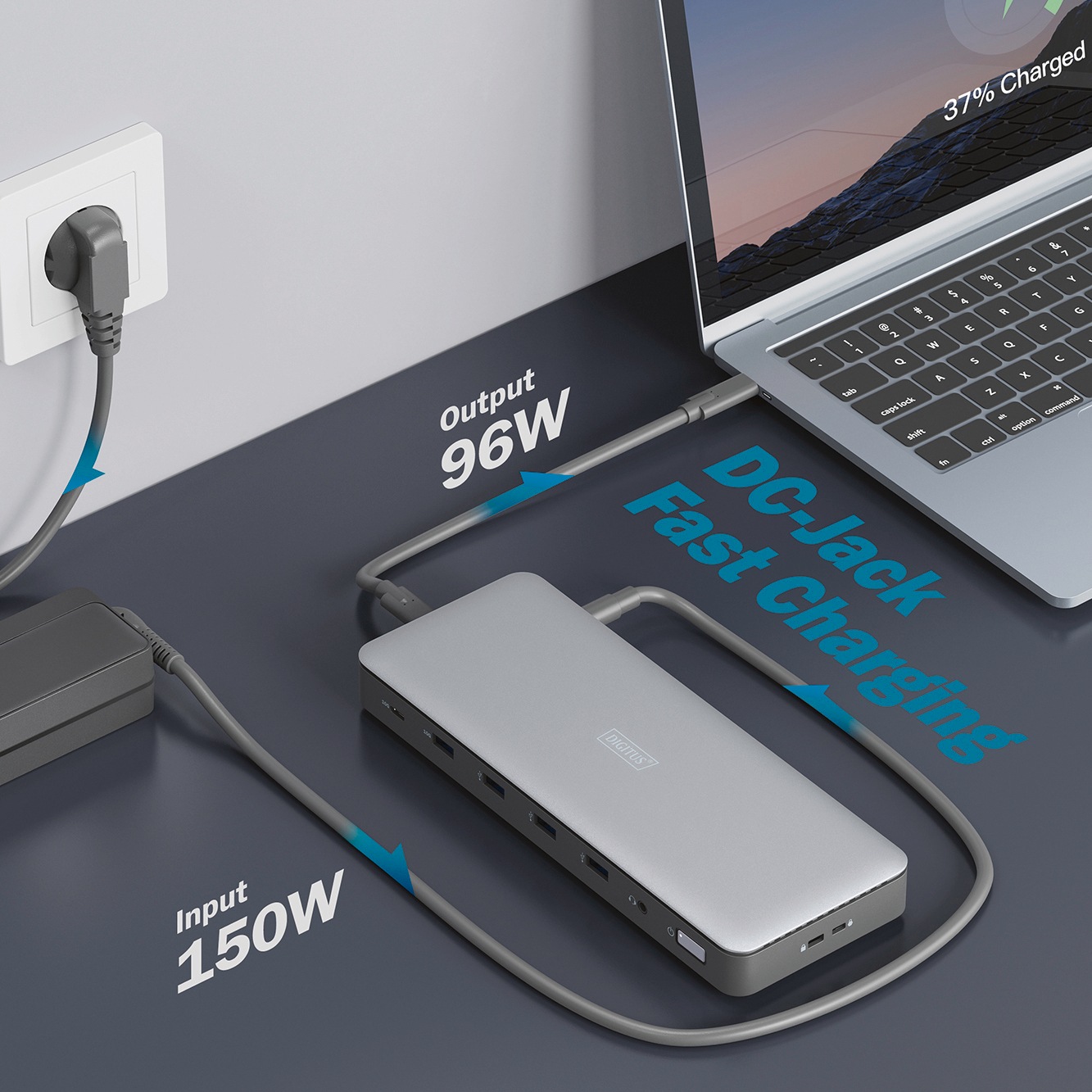 Digitus Laptop-Dockingstation »USB-C Docking Station, 13-Port, HDMI, USB, RJ45, SD«
