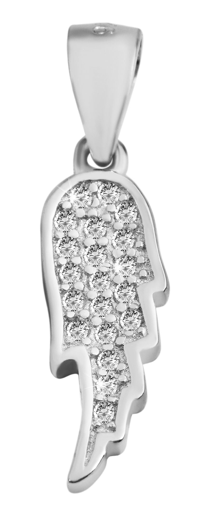 Adelia´s Kettenanhänger »Damen Anhänger ¿ Flügel Anhänger aus 925 Silber mit Zirkonia«