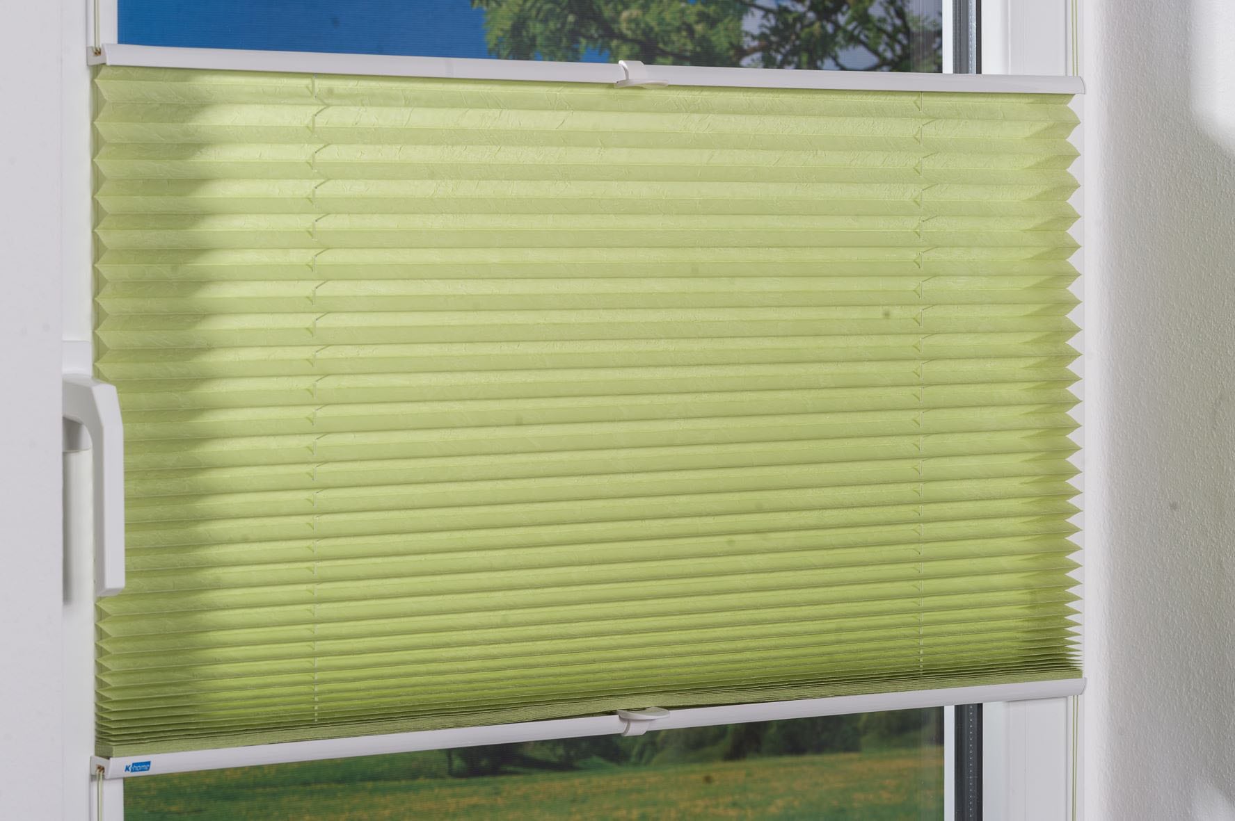 K-HOME Plissee »Klemmfix Pisa«, Lichtschutz, ohne Bohren, verspannt, Crushed-Optik