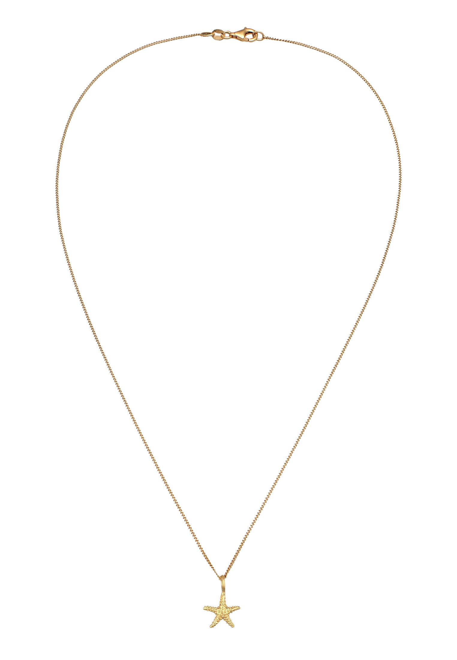 Elli Kette mit Anhänger »Halskette Anhänger Seestern 925 Sterling Silber vergoldet«