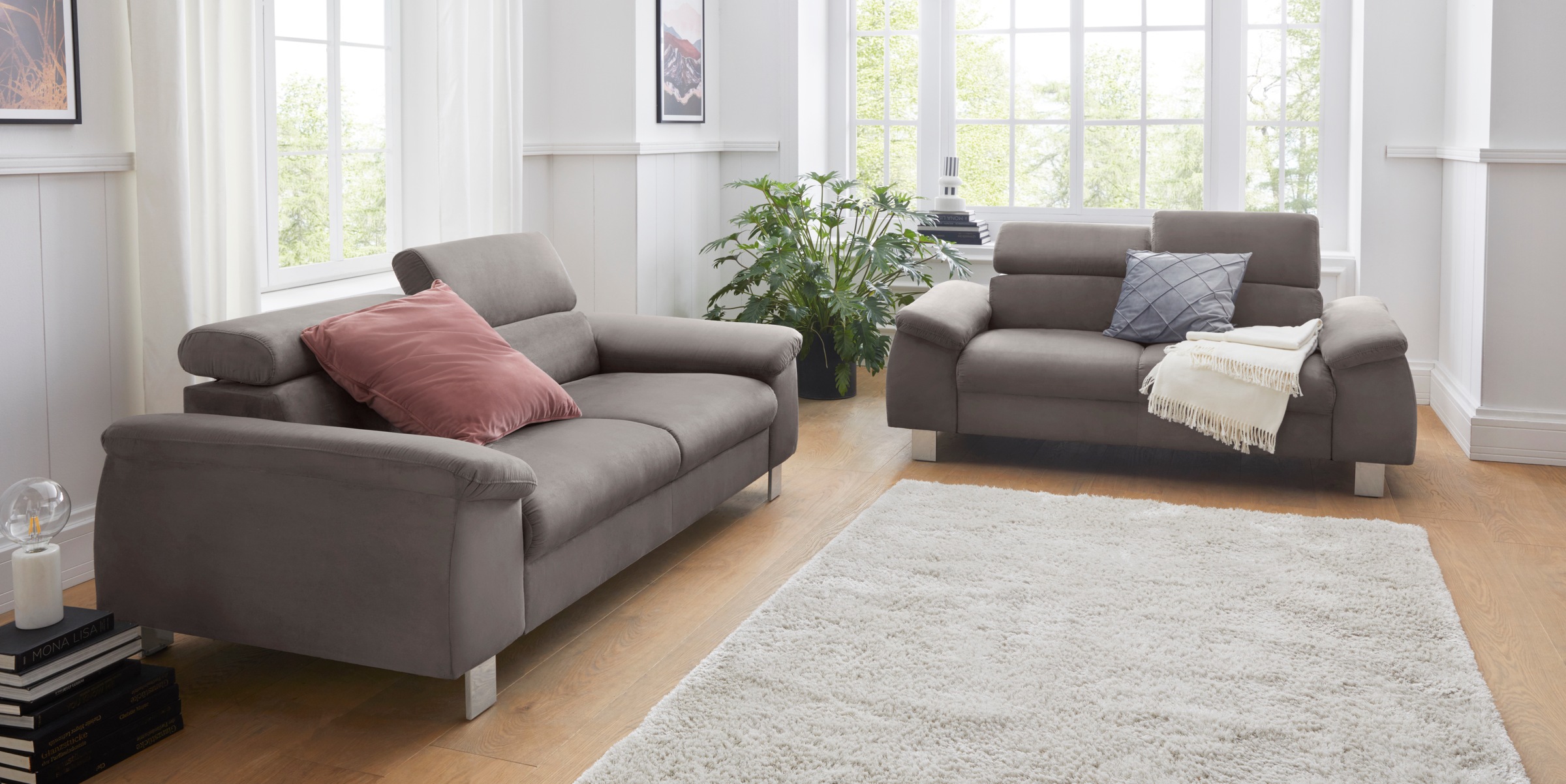 COTTA 3-Sitzer »Komaris, B: 193 cm« mit Kopfteilverstellung