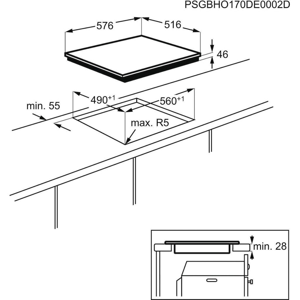 AEG Induktions Herd-Set »HC4133MM1B«, ECS455020B, mit Backauszug, katalytische Reinigung, SteamBake - Feuchtigkeitszugabe