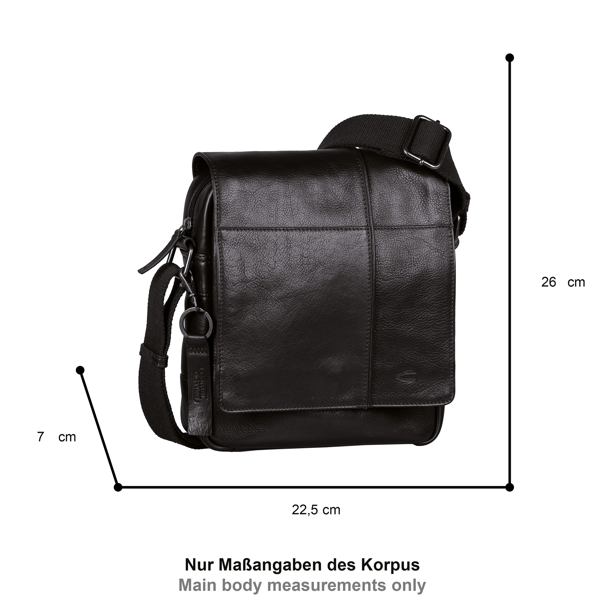 camel active Umhängetasche »Pine« aus pflanzlich gegerbtem Rindsleder im kernigen Look