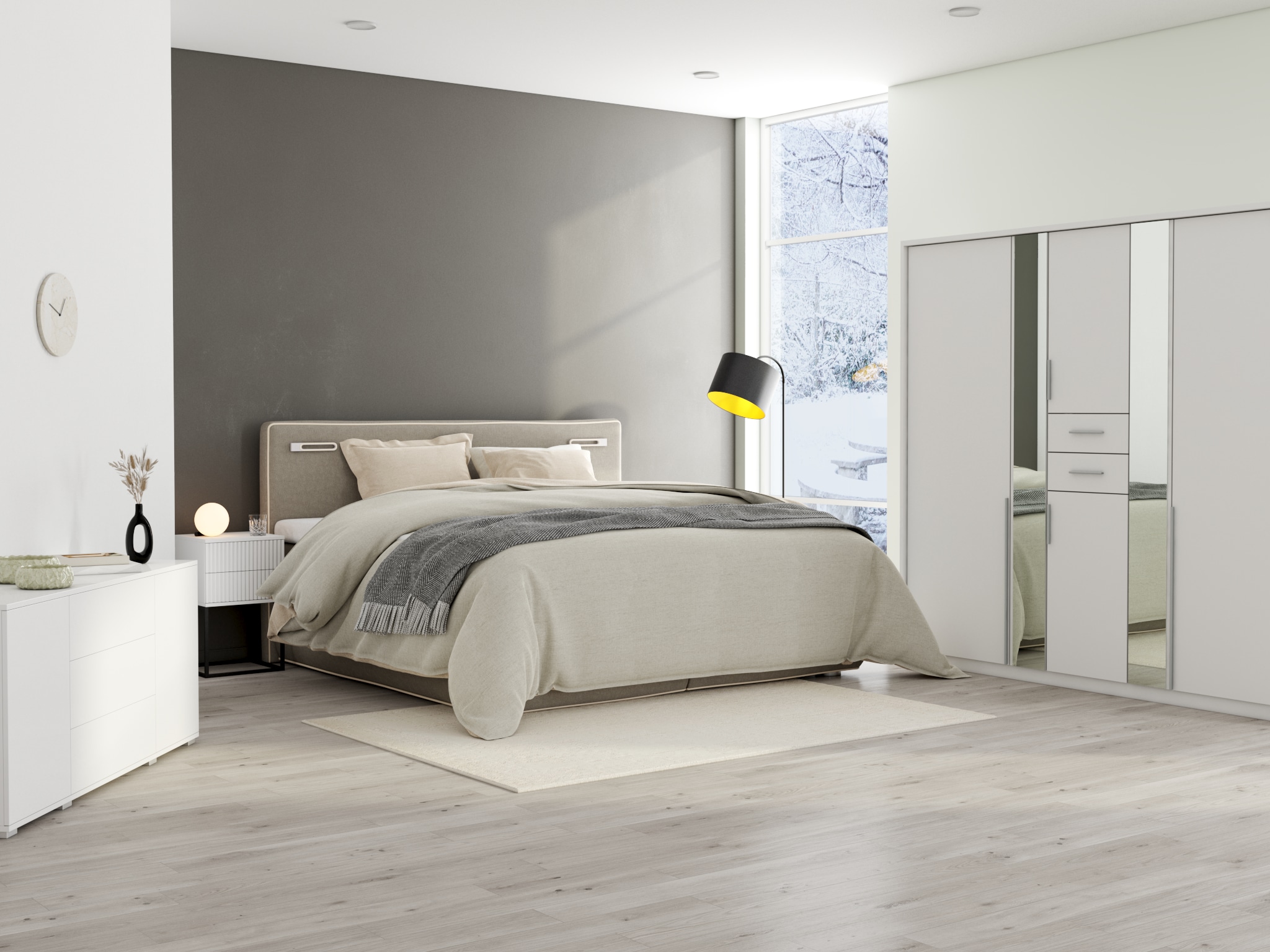 my home Tischleuchte »Nymölla« E14 Tischleuchte mit großer Glaskugel, amberfarben oder opal matt weiß