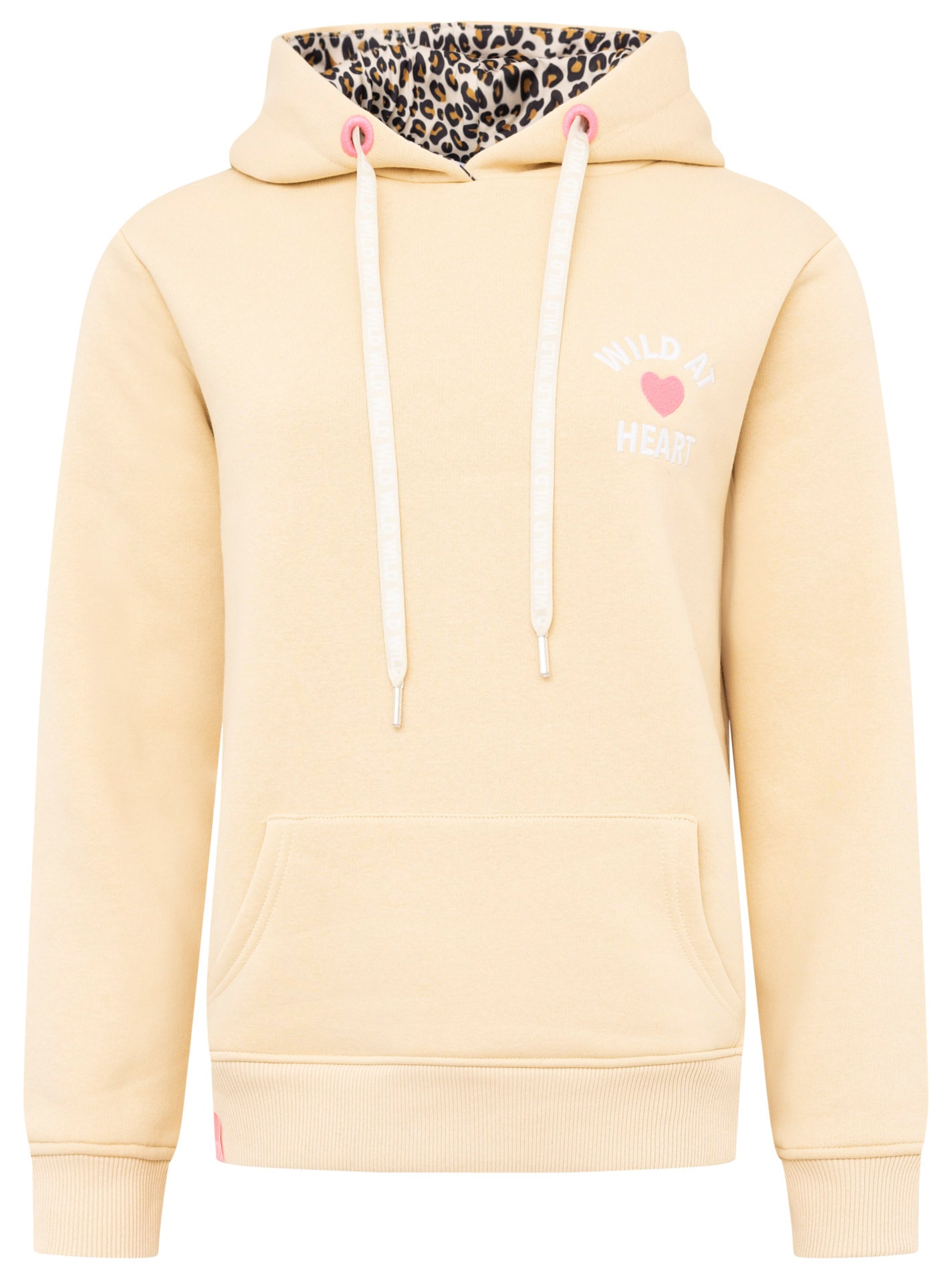 Zwillingsherz Hoodie »"Wild at heart"«, mit Leo Kapuze und Stickerei
