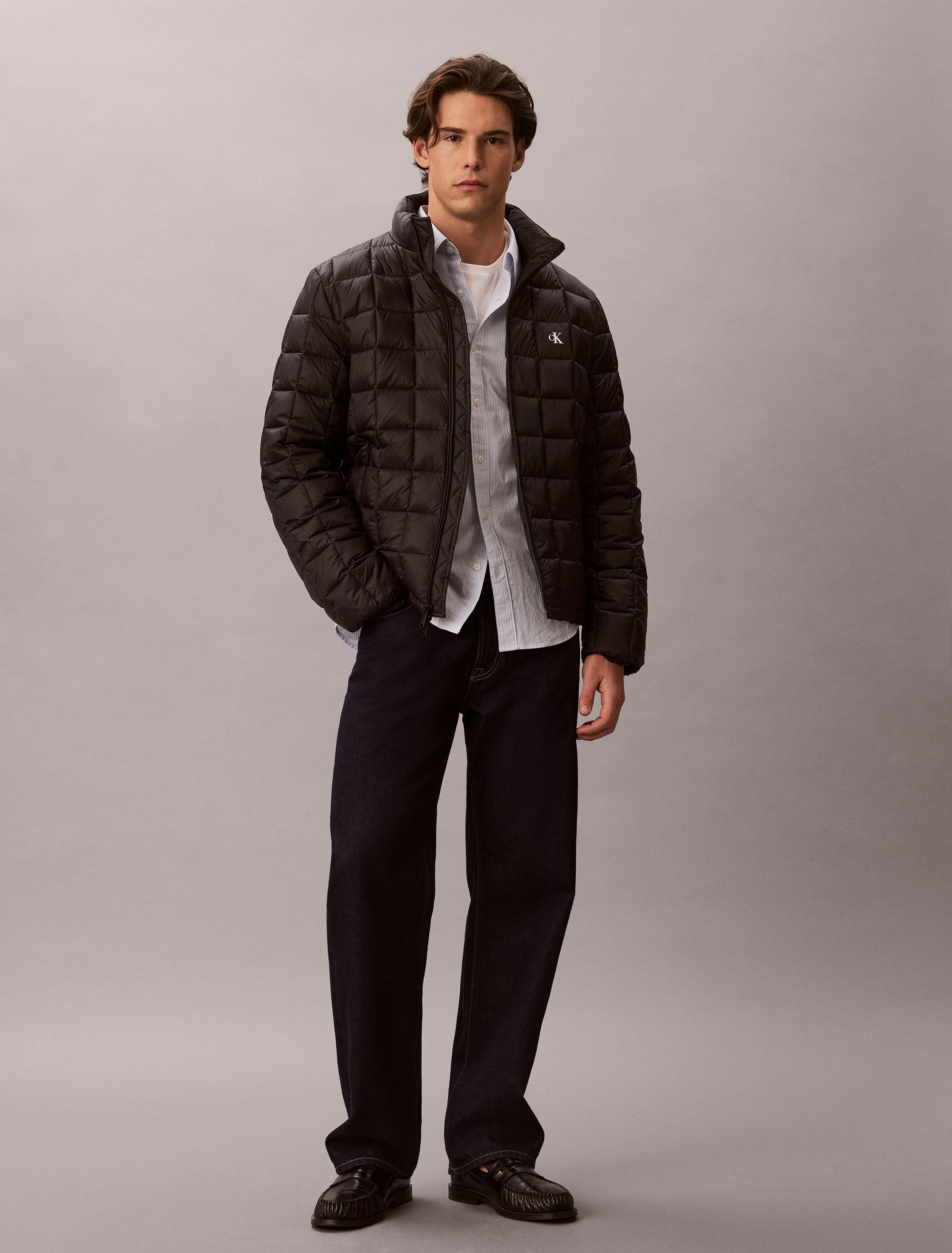Calvin Klein Jeans Steppjacke Stehkragen, 2-Wege-Zipper, modische Steppung