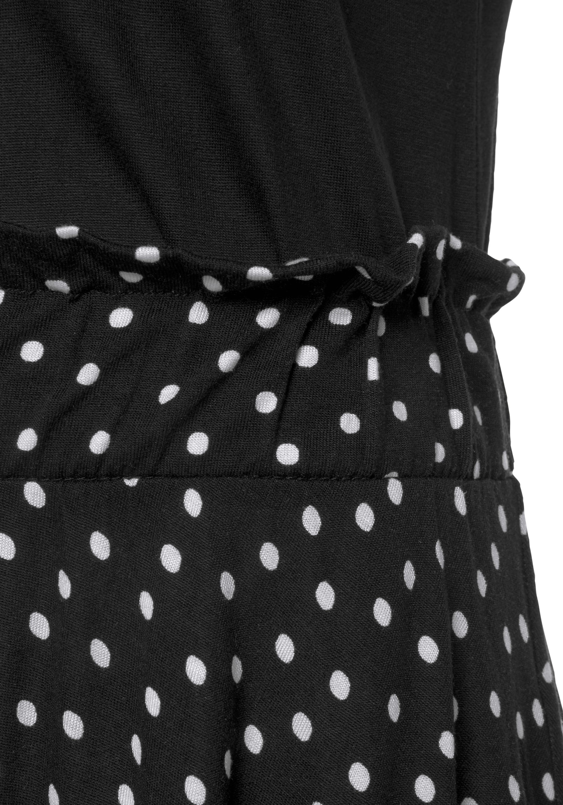 und Taschen, online Jerseykleid, mit sommerlich, Druckkleid, Beachtime bei elegant OTTO Paperbag-Bund