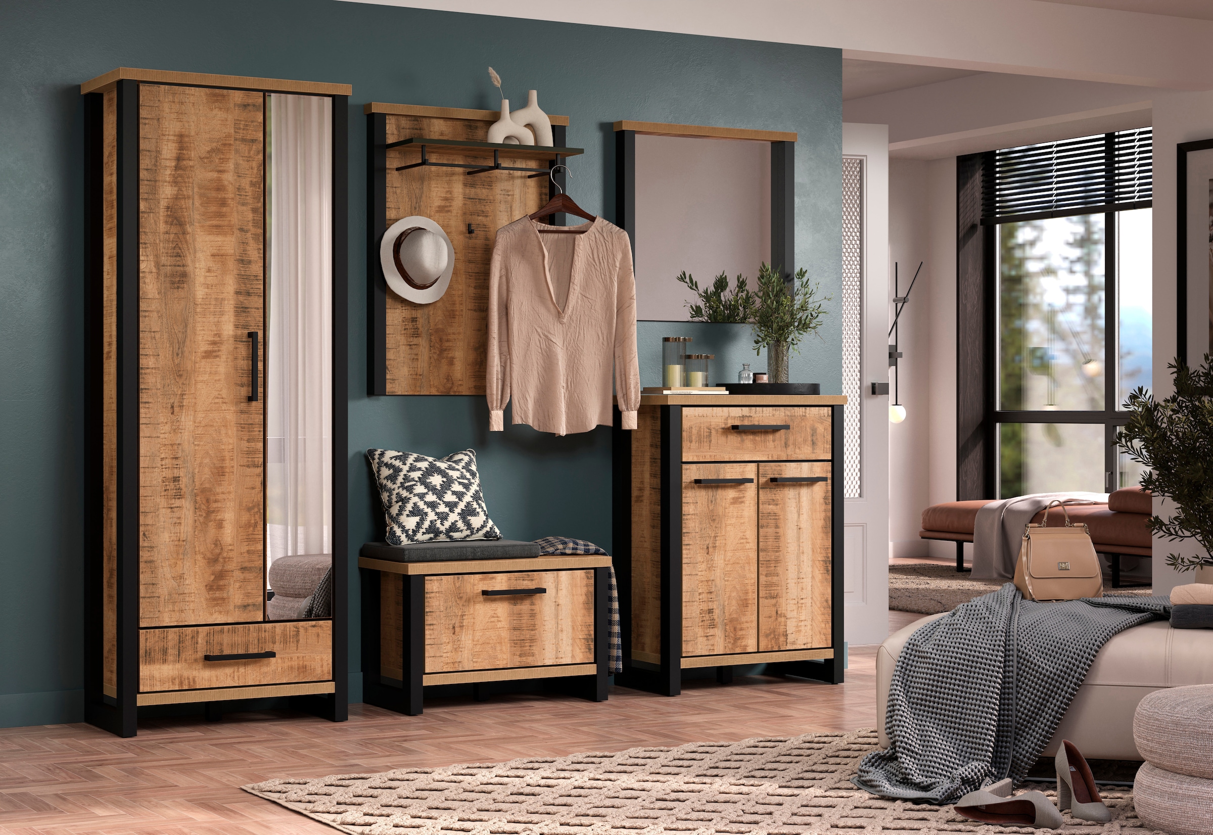 Home affaire Sitzbank »Elda« 1 Stk. tlg. Sitzbank mit 1 Gasdruckdämpfer Klappe – (B/T/H) 73/39/47 cm