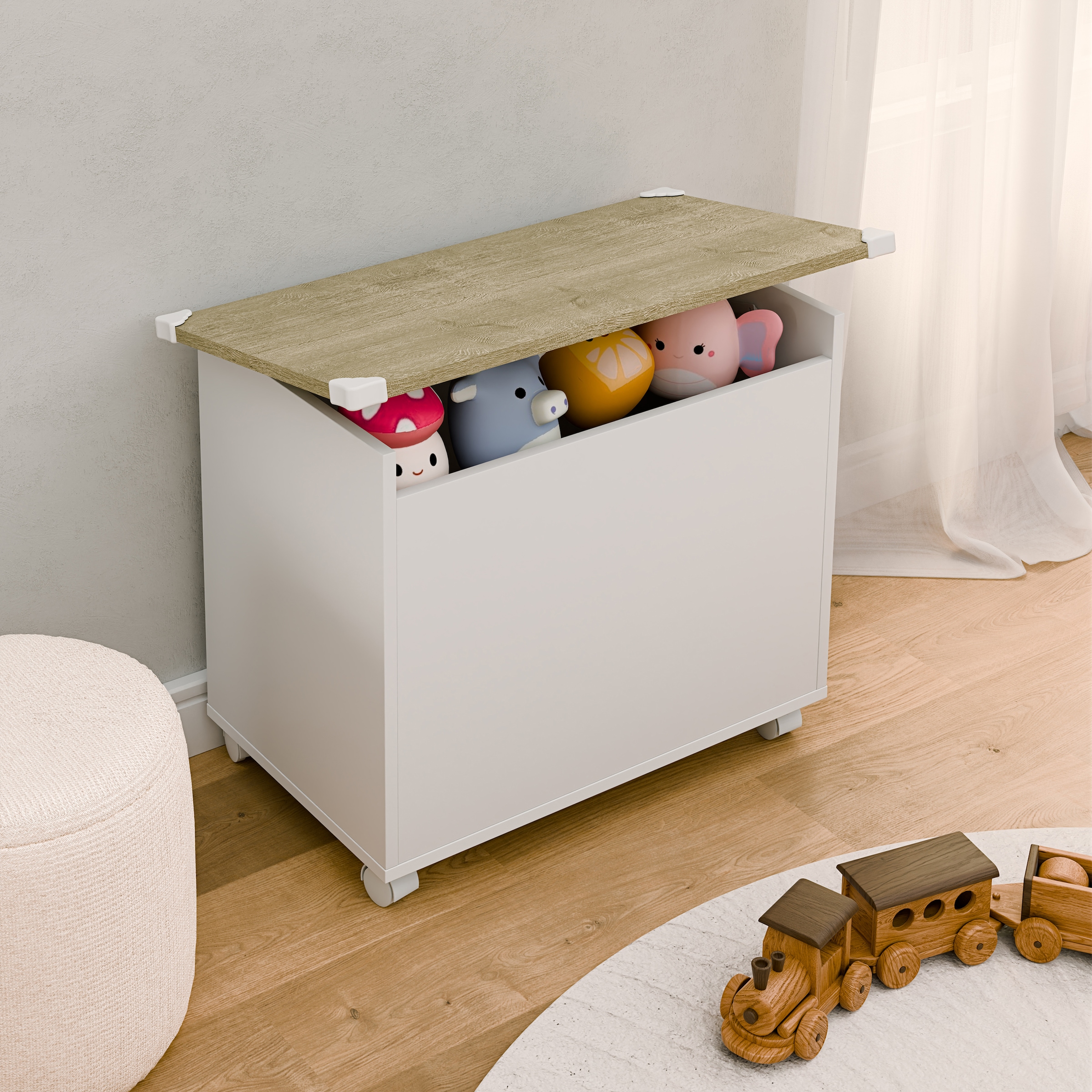 VCM Sitztruhe »Holz Sitztruhe Sitzbank Truhe Kiste Bosula M«