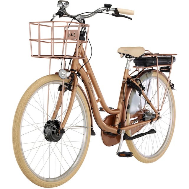 FISCHER Fahrrad E-Bike »CITA RETRO 2.2 522«, 7 Gang, Shimano, Nexus,  Frontmotor 250 W, (mit Fahrradschloss) auf Raten kaufen | OTTO