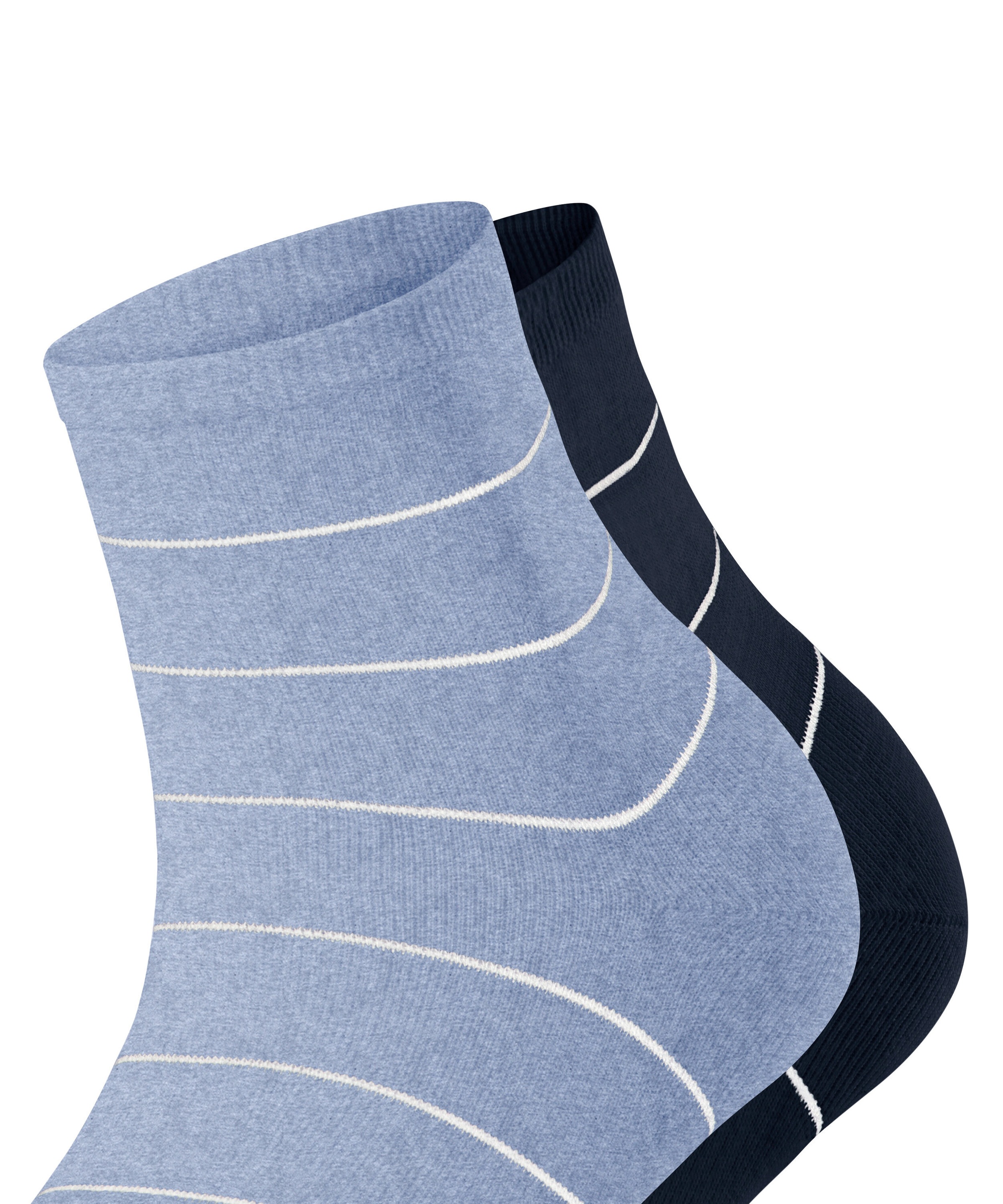 Esprit Kurzsocken »Fine Line« 2 Paar,  mit feinem Streifenmuster, schmales Bündchen