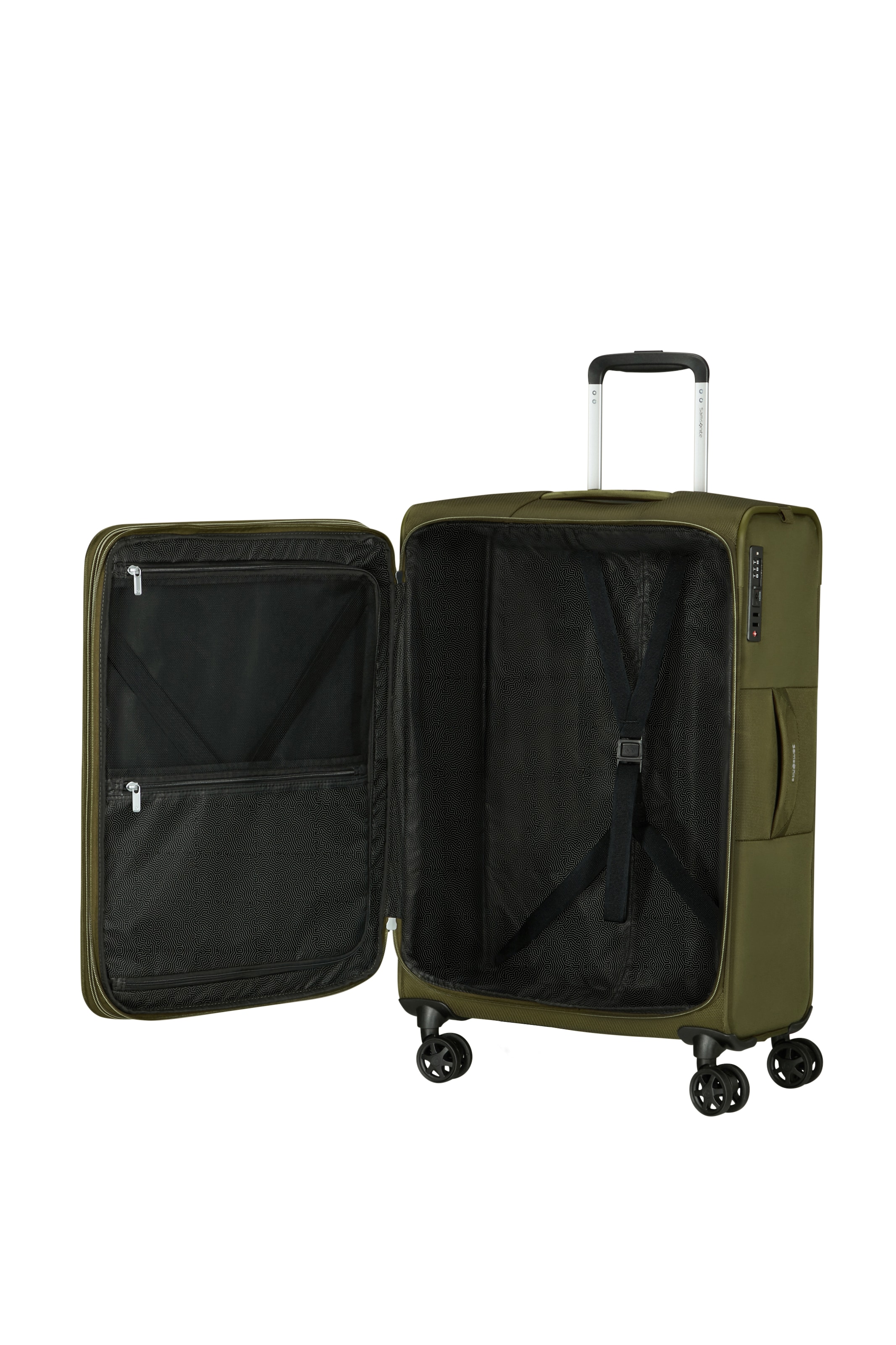 Samsonite Weichgepäck-Trolley »URBIFY, verschiedene Größen« 68 l 4 Rollen aus Recycle-Polyester, mit Kreuzspanngurt, mit Fronttasche