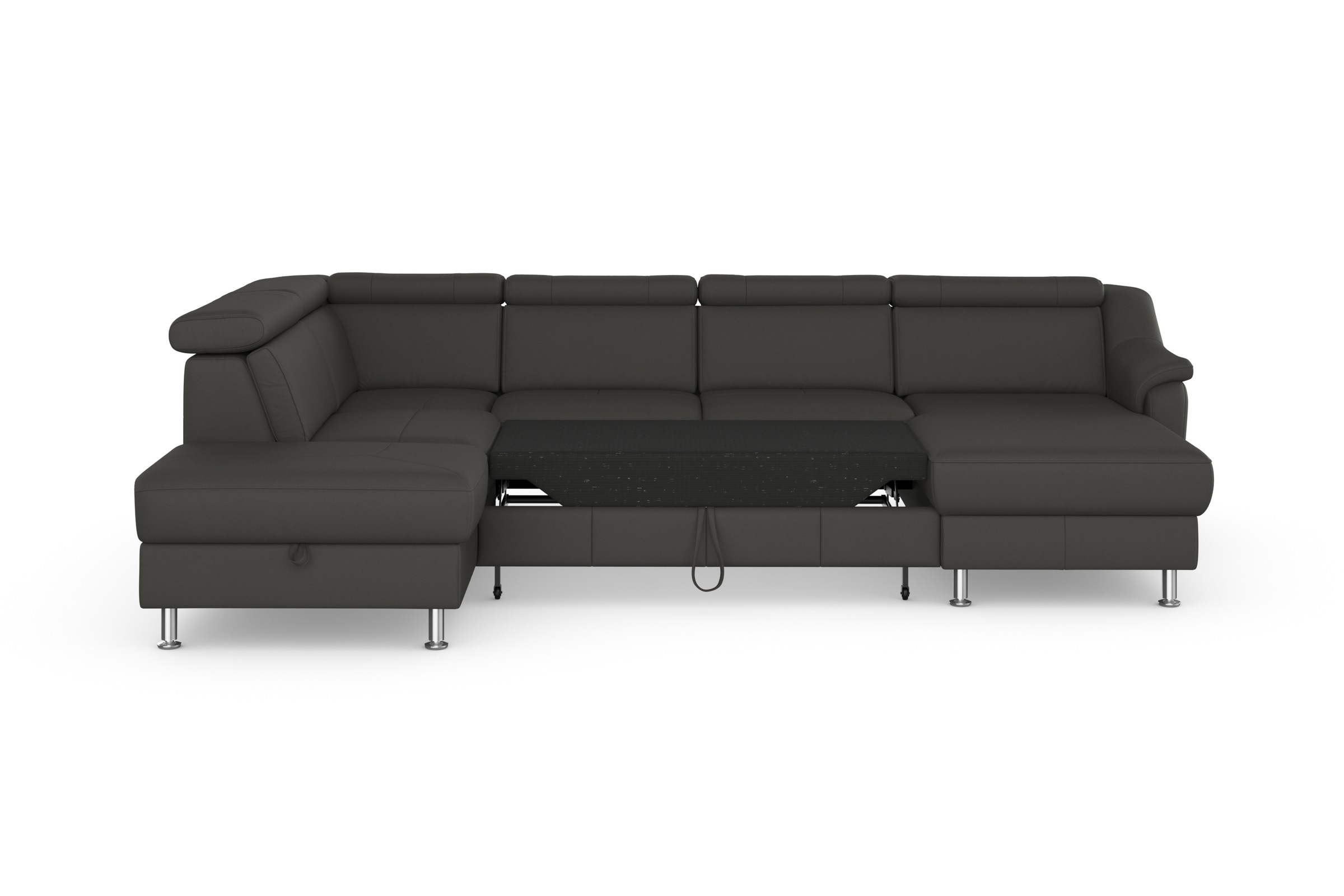 sit&more Wohnlandschaft »Freetown U-Form«, Kopfteilverstellung und Federkern, wahlweise mit Bettfunktion
