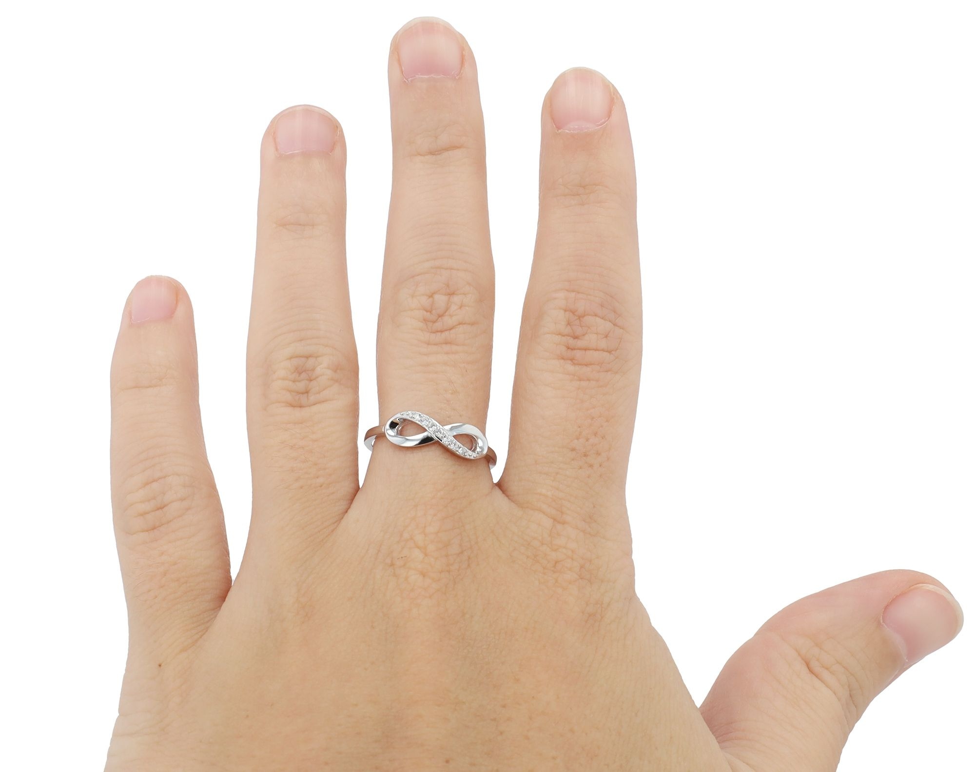Adelia´s Fingerring »Damen Ring Unendlichkeitszeichen aus 925 Silber mit Zirkonia«