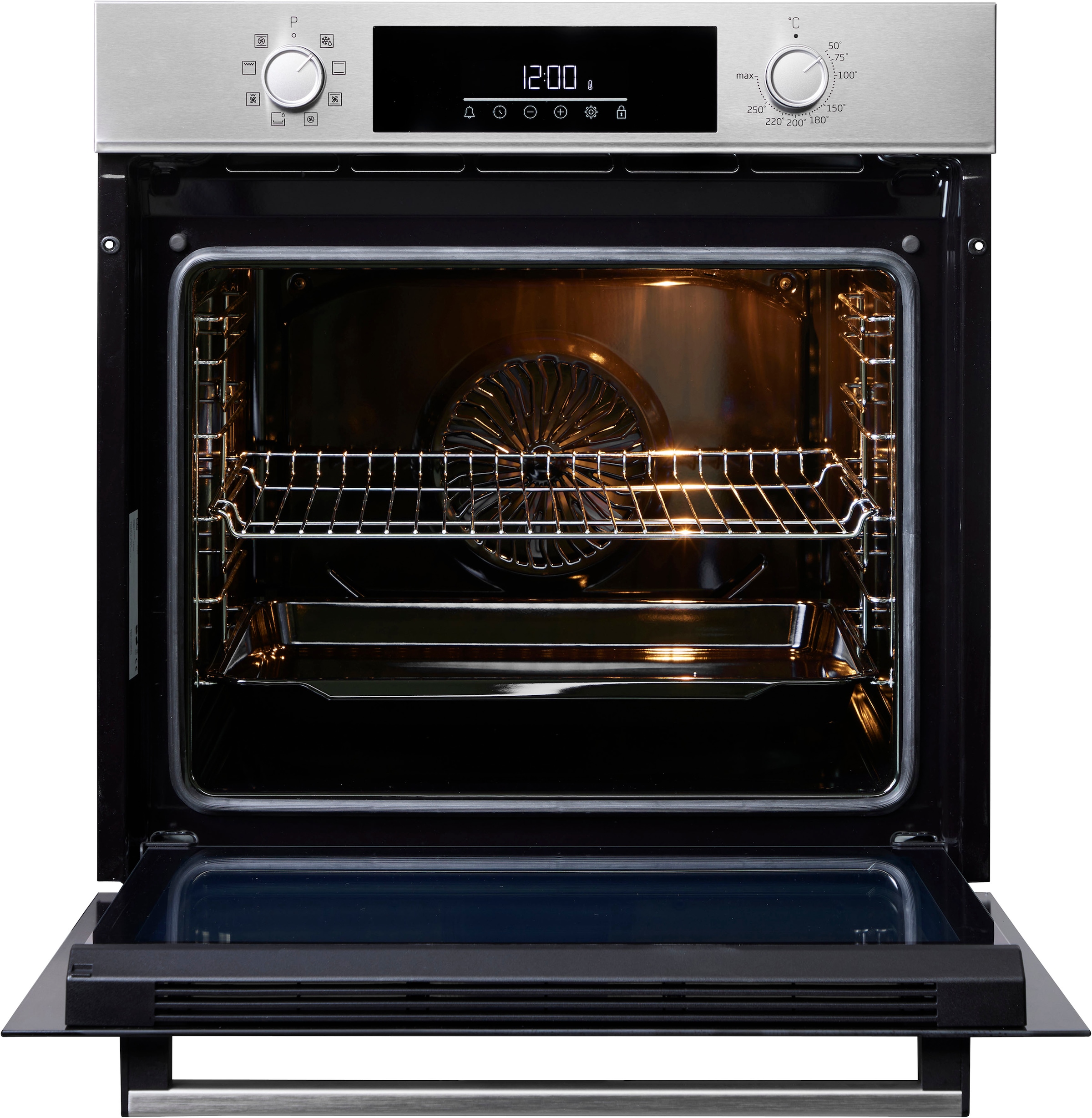 BEKO Backofen-Set »BBSM12340X«, mit Teleskopauszug nachrüstbar, Simple Steam Reinigungsfunktion, Induktions-Kochfeld