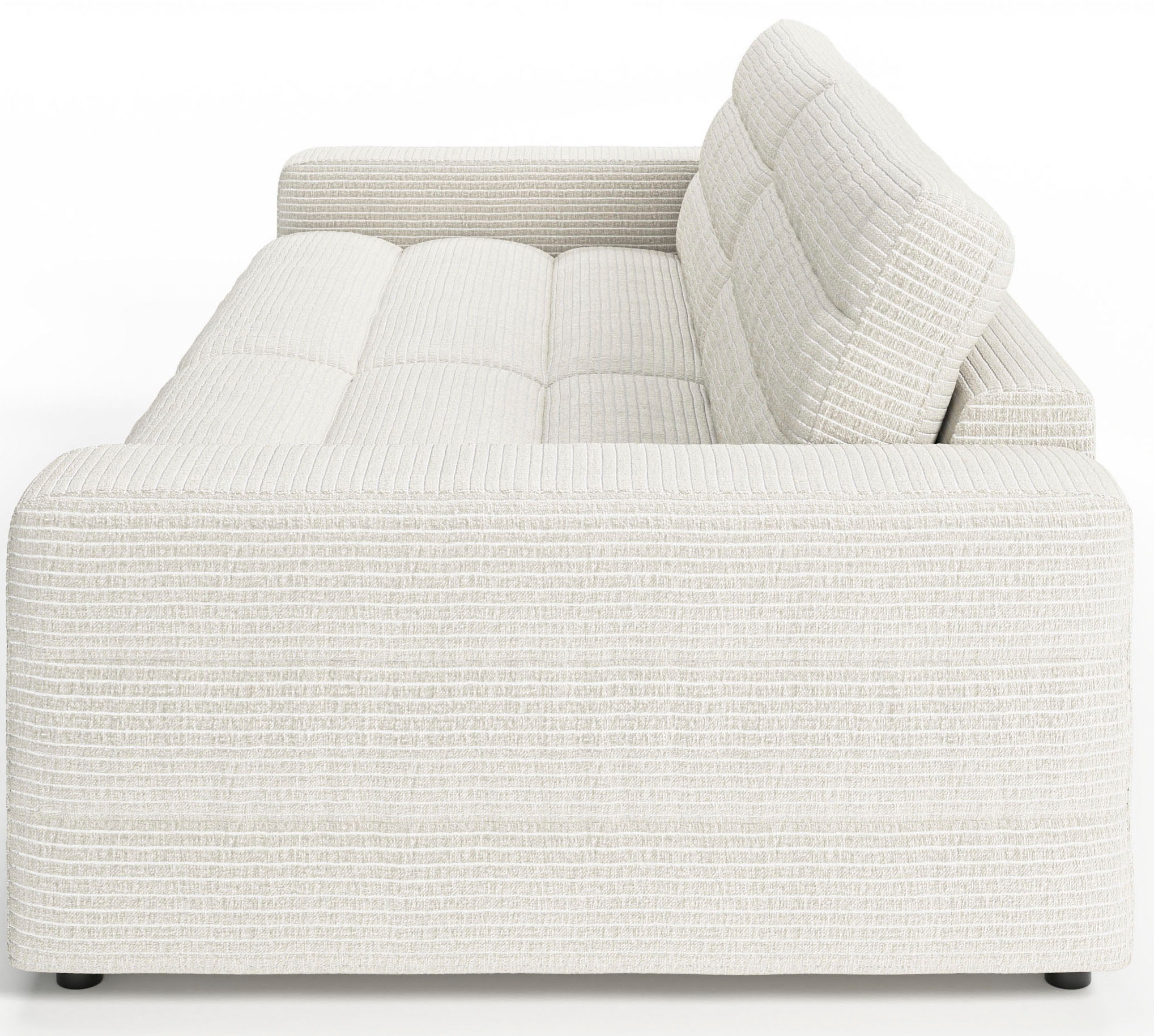 3C Candy Big-Sofa »Stripes Megasofa, tolle Verarbeitungsdetails, bequem und komfortabel«, Lose Rückenkissen, mit feiner Quersteppung