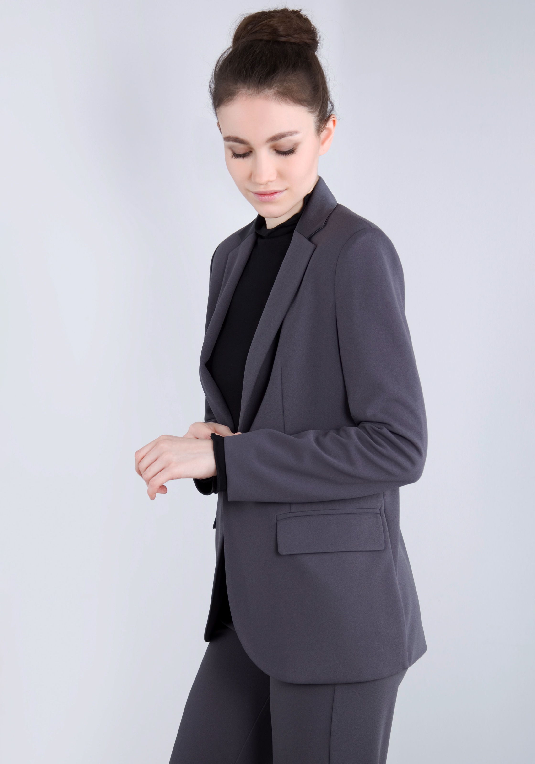 IMPERIAL Longblazer, mit Satindetails und Stretch